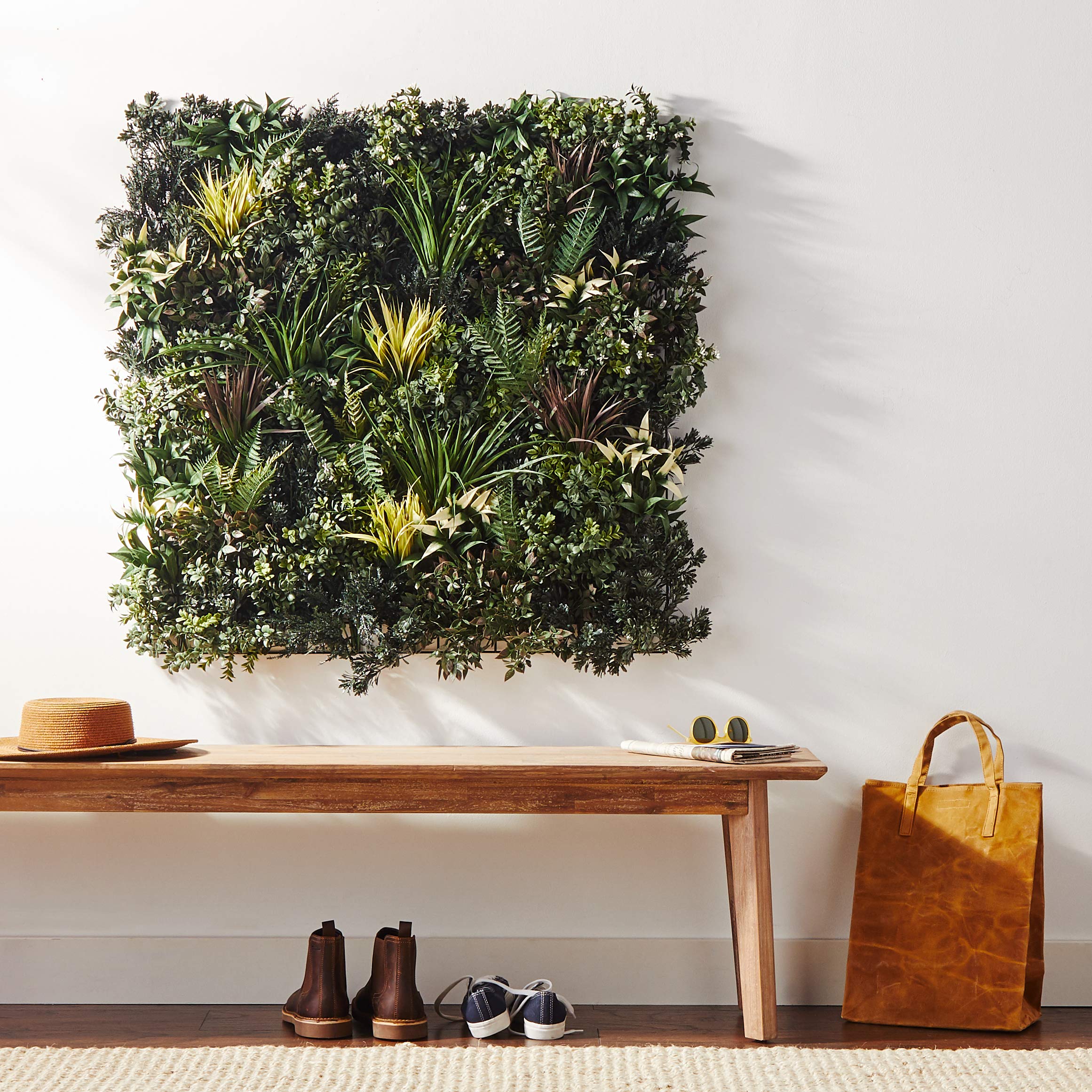 Nearly Natural 3ft x 3ft UV Resistant Artificial Green Wall Panel with Realistic Ferns - Perfect for Indoor & Outdoor Home Decor, Office Spaces, and Privacy Screening