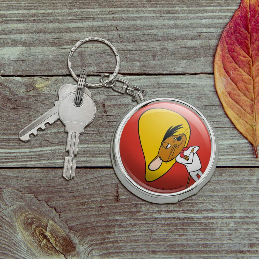 Looney Tunes Speedy Gonzales Portable Ashtray Keychain with Cigarette Holder - Compact Travel Size for Purse or Pocket - Perfect for Smokers On-The-Go, Camping & Outdoor Activities