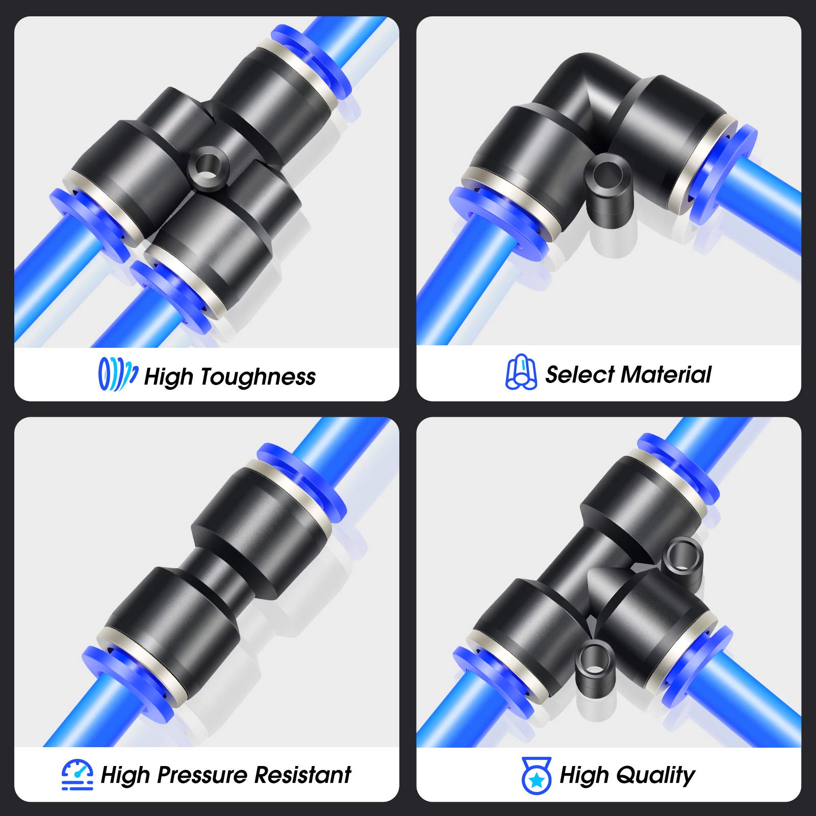 TAILONZ PNEUMATIC Blue 1/2 Inch OD 10 Meters PU Air Hose Pipe - High Pressure Flexible Polyurethane Tubing for Air Compressor, Pneumatic Tools, and Fluid Transfer - Ideal for Industrial, Automotive, and DIY Projects