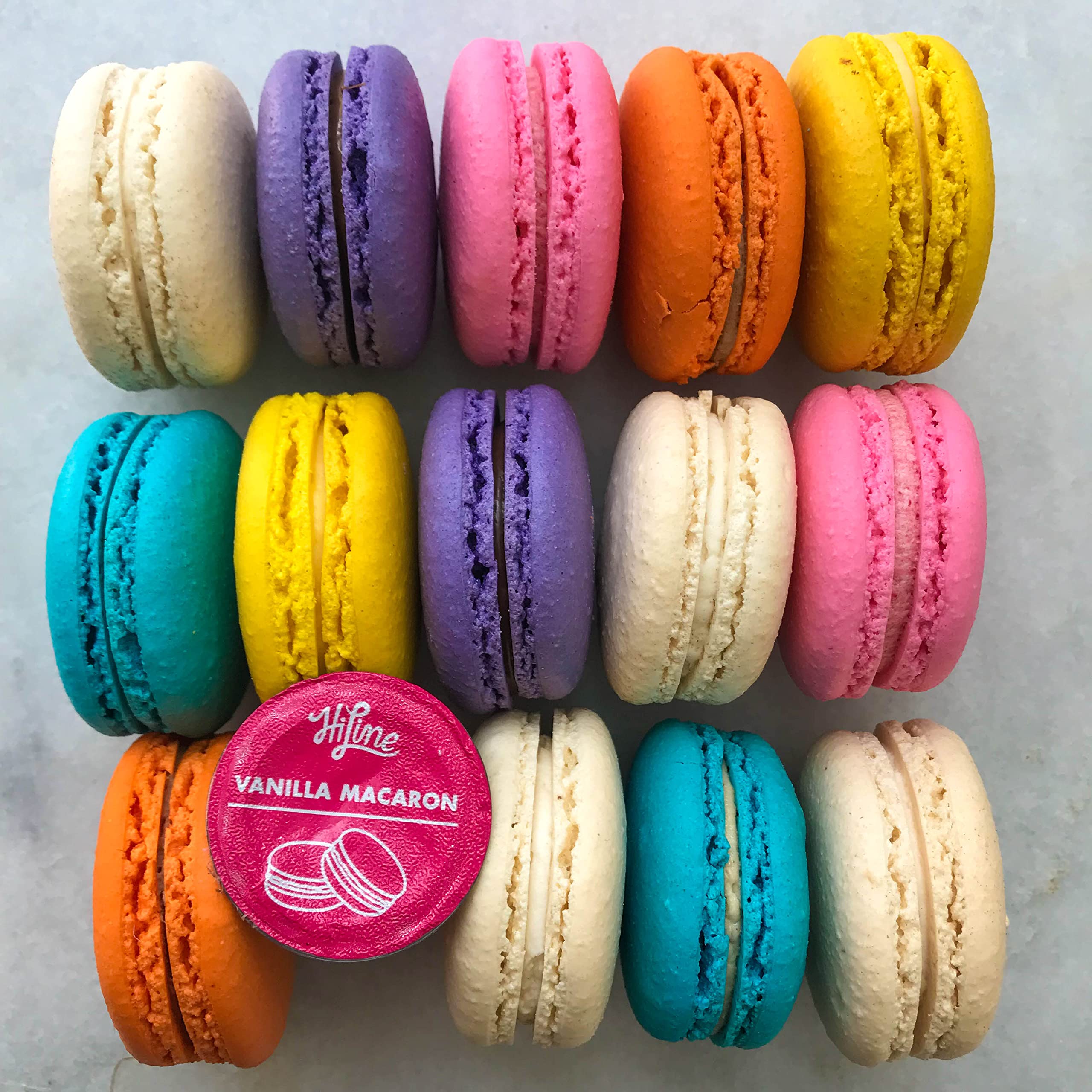 HiLine Espresso Coffee Pods - Vanilla Macaron Flavored Single Serve Capsules (20 Count), Compatible with Nespresso Original Line Machines | Perfect for Home, Office & Gifts