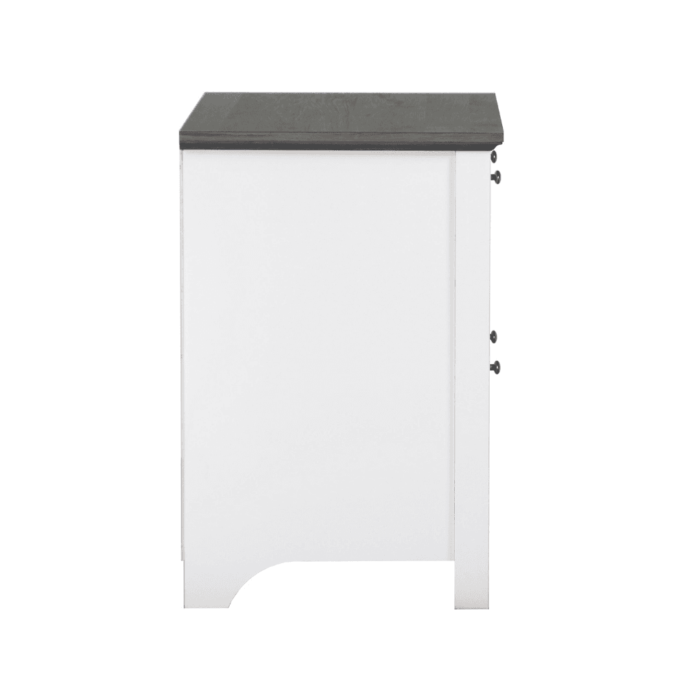 Beanca 2-Drawer Lateral File Cabinet - Office Storage Organizer, Grey Oak & White Finish - Perfect for Home Office, Small Business & Workspace Organization