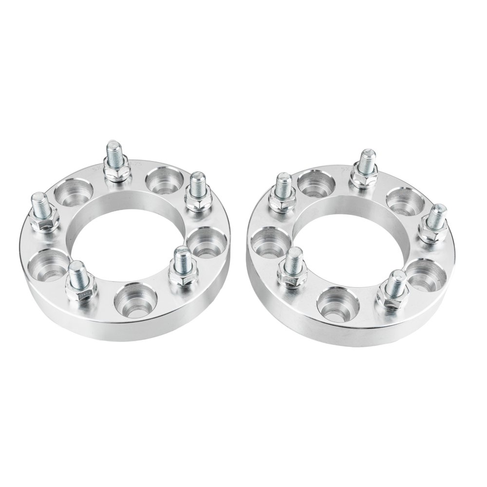 TRIBLE SIX 2Pcs 1 Inch Wheel Adapters Spacers 5x4.75 to 5x120.65mm - 12x1.5 Studs 5 Lug 87.1mm Bore - Compatible with Cadillac Eldorado XLR Camaro Caprice Corvette Impala GMC S15 Sonoma Pontiac - Perfect for Wheel Spacing & Custom Fitment