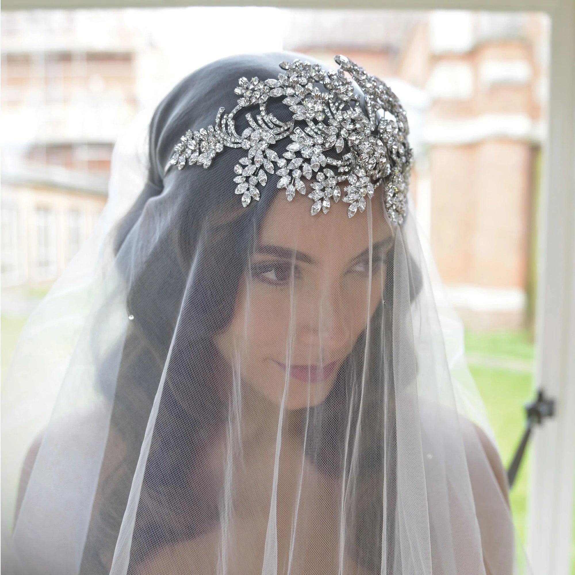 Elegant Bridal Tiara Headpiece with Sparkling Crystals - Perfect for Weddings, Prom & Special Occasions | MAJESTIC