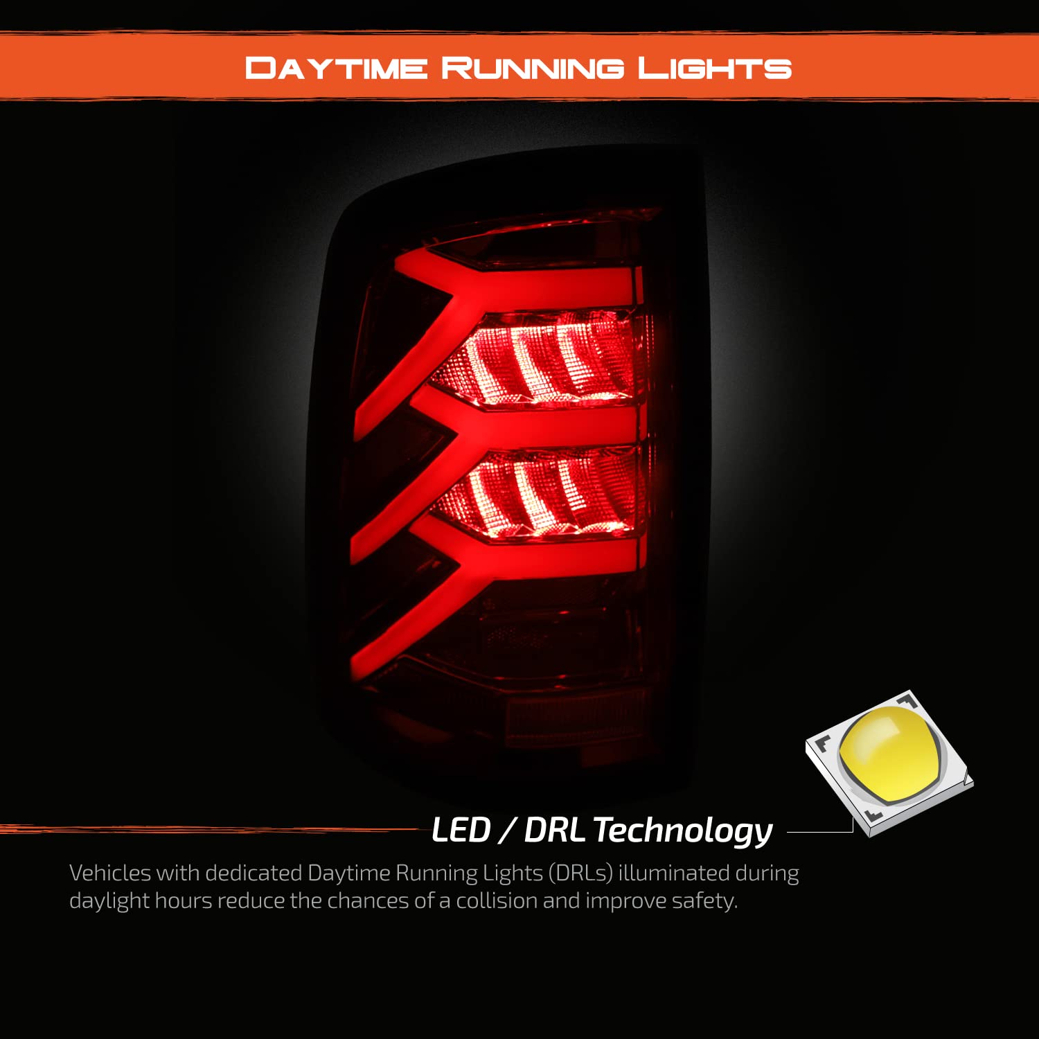 AKKON Full LED Dark Red Tail Lights Pair for 2009-2018 Dodge Ram 1500 2500 3500 Truck - Left Driver & Right Passenger Side - Enhances Night Visibility & Style for Off-Roading, Towing & Daily Driving