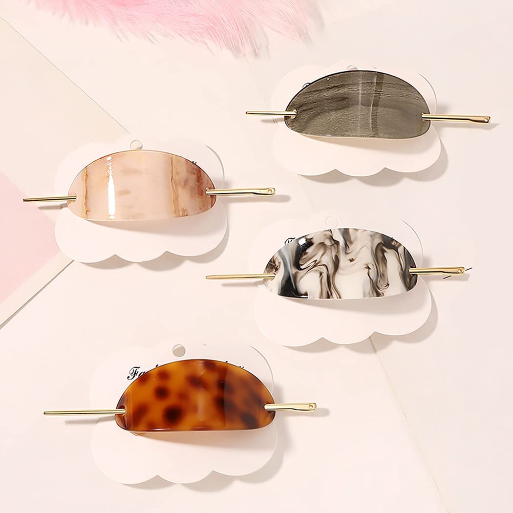 SOWUNO 4PCS Acrylic Hair Sticks for Women - Elegant Long Decorative Hair Chopsticks & Hair Pins - Perfect for Weddings, Parties, and Everyday Hairstyles