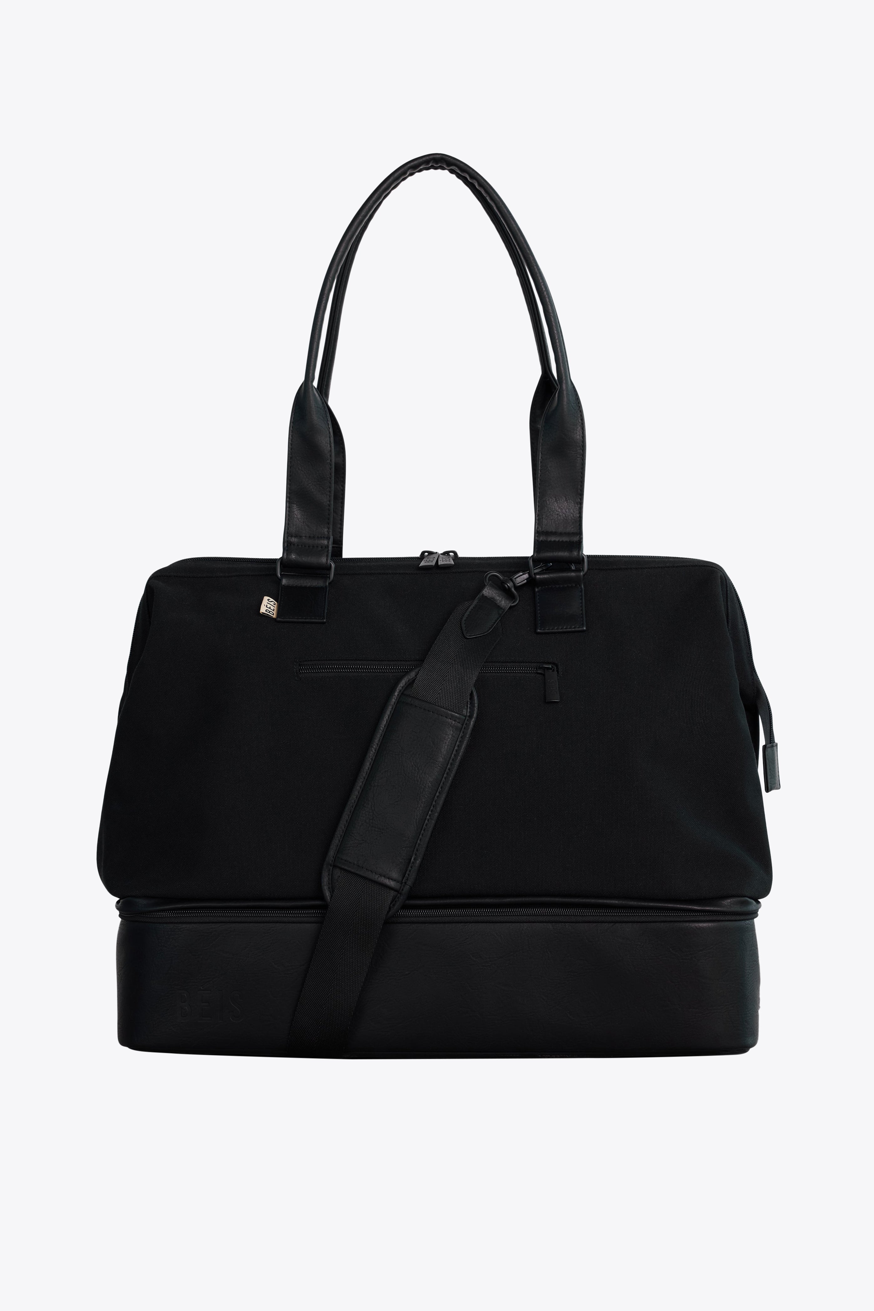 The Weekender Duffle Bag in Black - Perfect for Travel, Gym, and Weekend Getaways