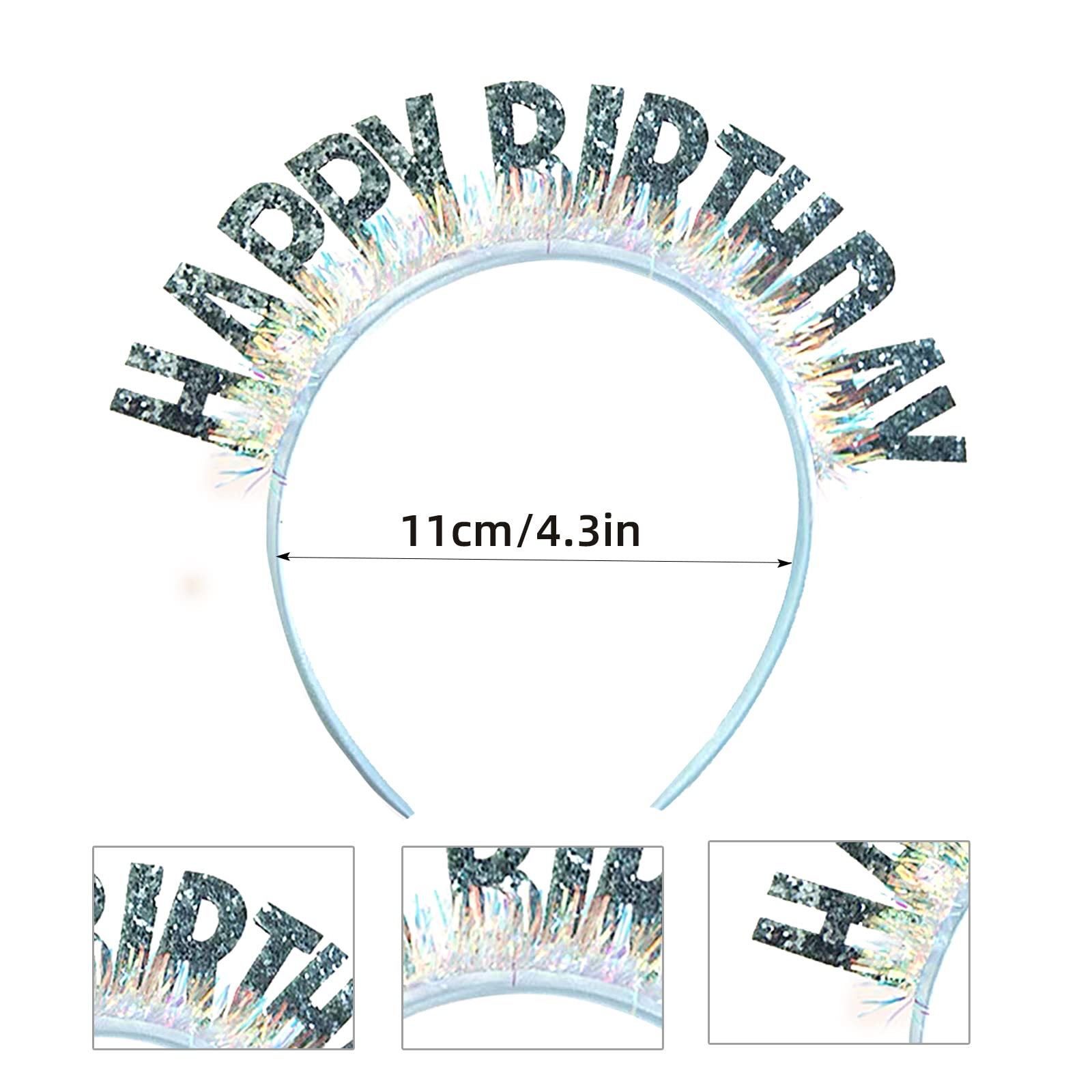 Birthday Girl Headband - Sparkling Birthday Tiara Crown for Women & Girls - Happy Birthday Party Decorations & Supplies (Blue) - Perfect for Birthday Parties, Bachelorette, Girls Night Out & Photo Shoots