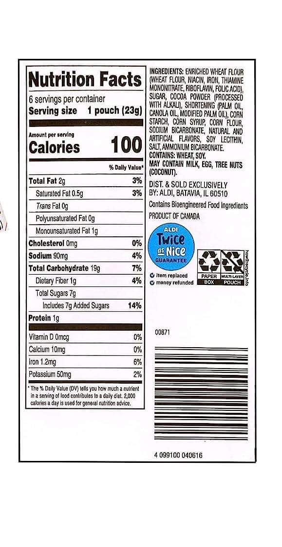 Fit & Active Baked Chocolate Chip & Chocolate Mini Cookie Wafer Snacks - 100 Low Calorie Pack | Healthy Snacks for Weight Loss, Office, School & Travel