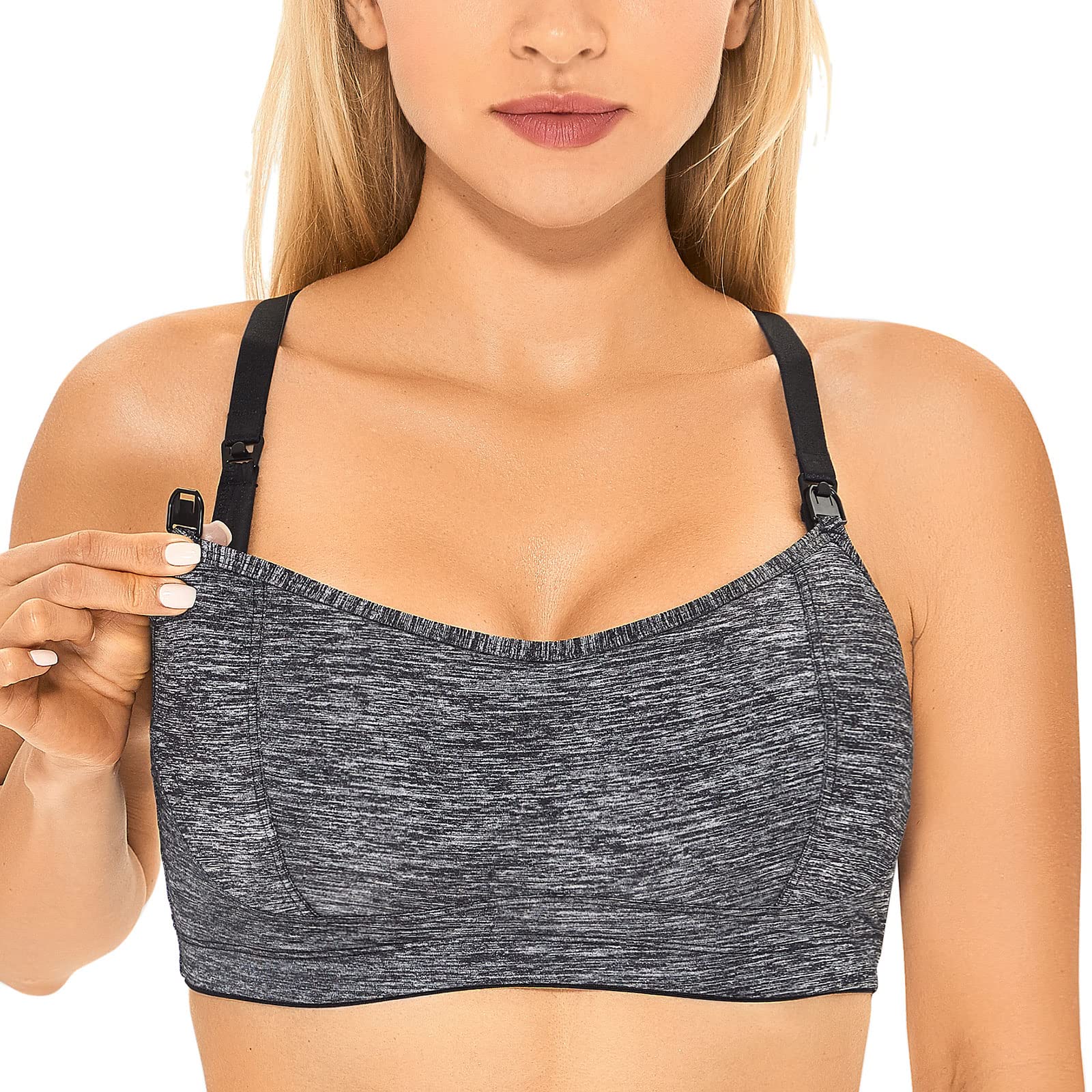 Gratlin Nursing Sports Bra - Wireless Maternity Support for Active Moms