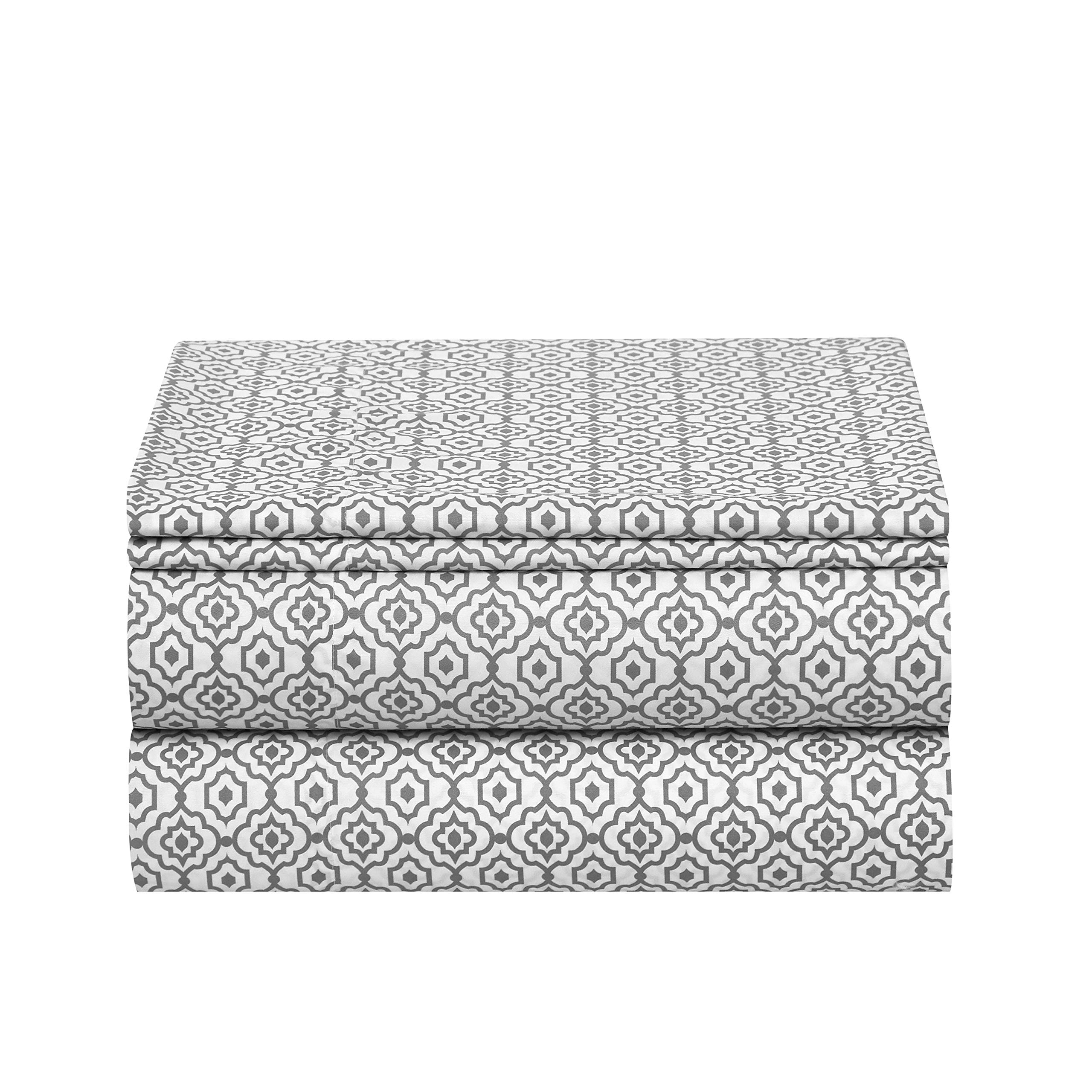 ParkLane Blossom Floral 11-Piece Reversible King Size Bed in a Bag Set - Rose Pattern | Complete Bedding Ensemble for Master Bedrooms, Guest Rooms & Cozy Retreats