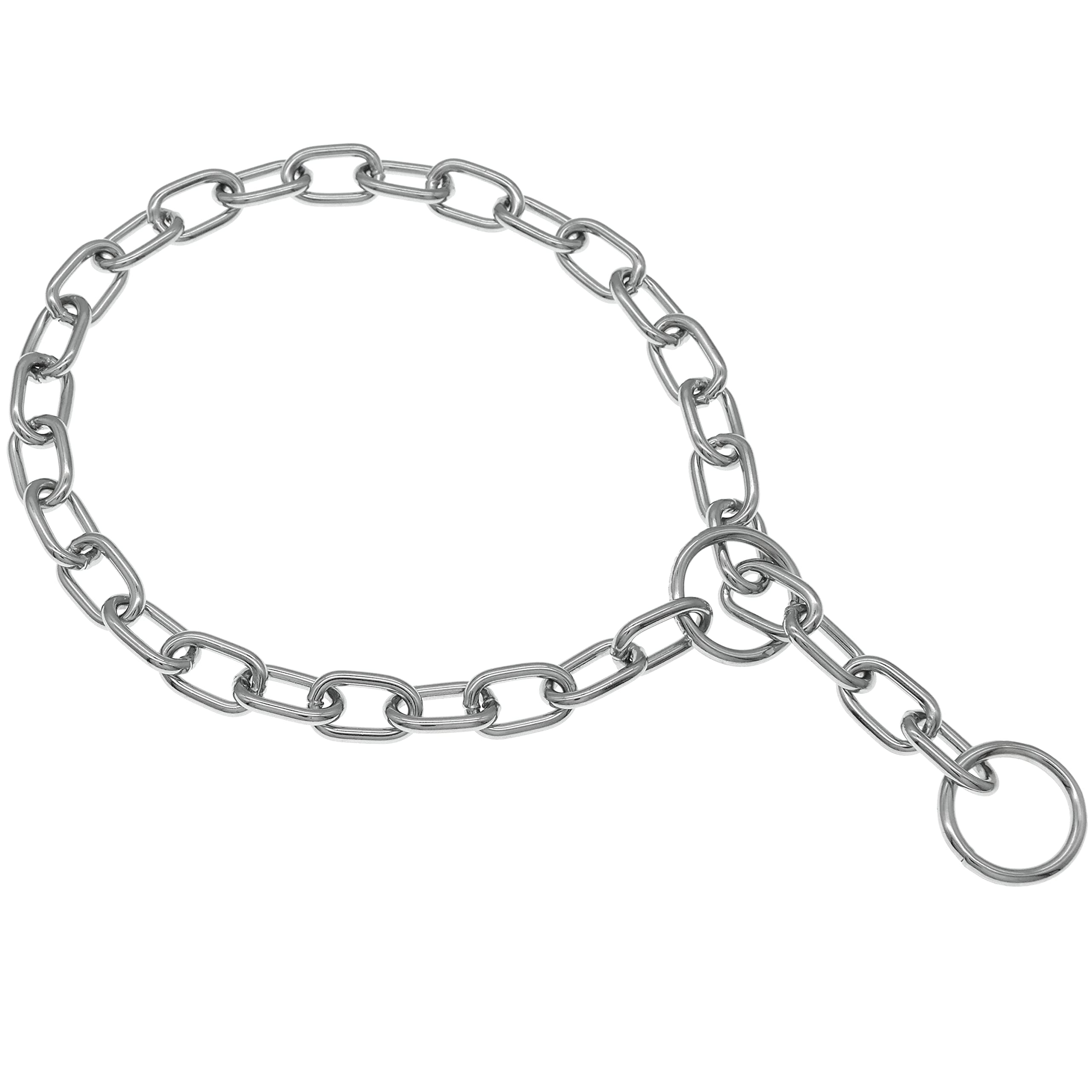 Herm Sprenger Chrome Plated Steel Fur Saver Dog Collar - Professional Training Collar for Small, Medium & Large Dogs - Made in Germany (26 inches/65cm) - Perfect for Obedience Training, Daily Walks & Behavior Correction