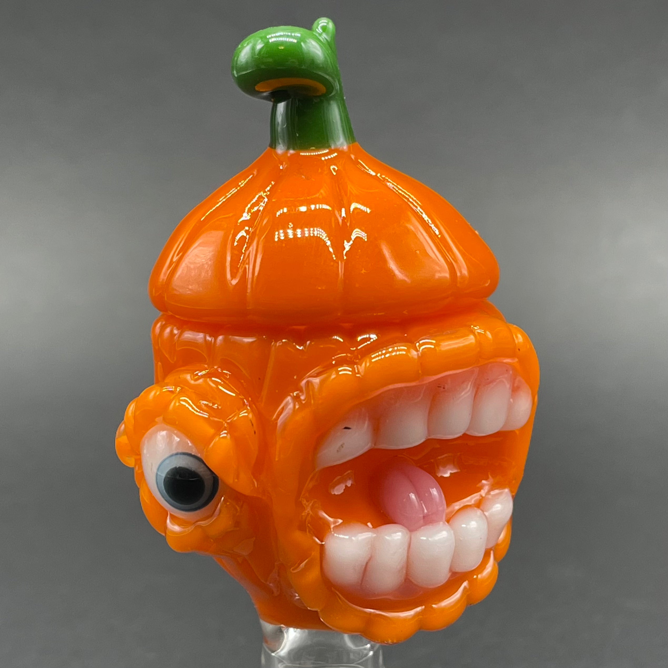 14mm Pumpkin Glass Slide with Cap - Perfect for Smoking Accessories & Dab Rigs - Ideal for Concentrates, Herbs & Essential Oils