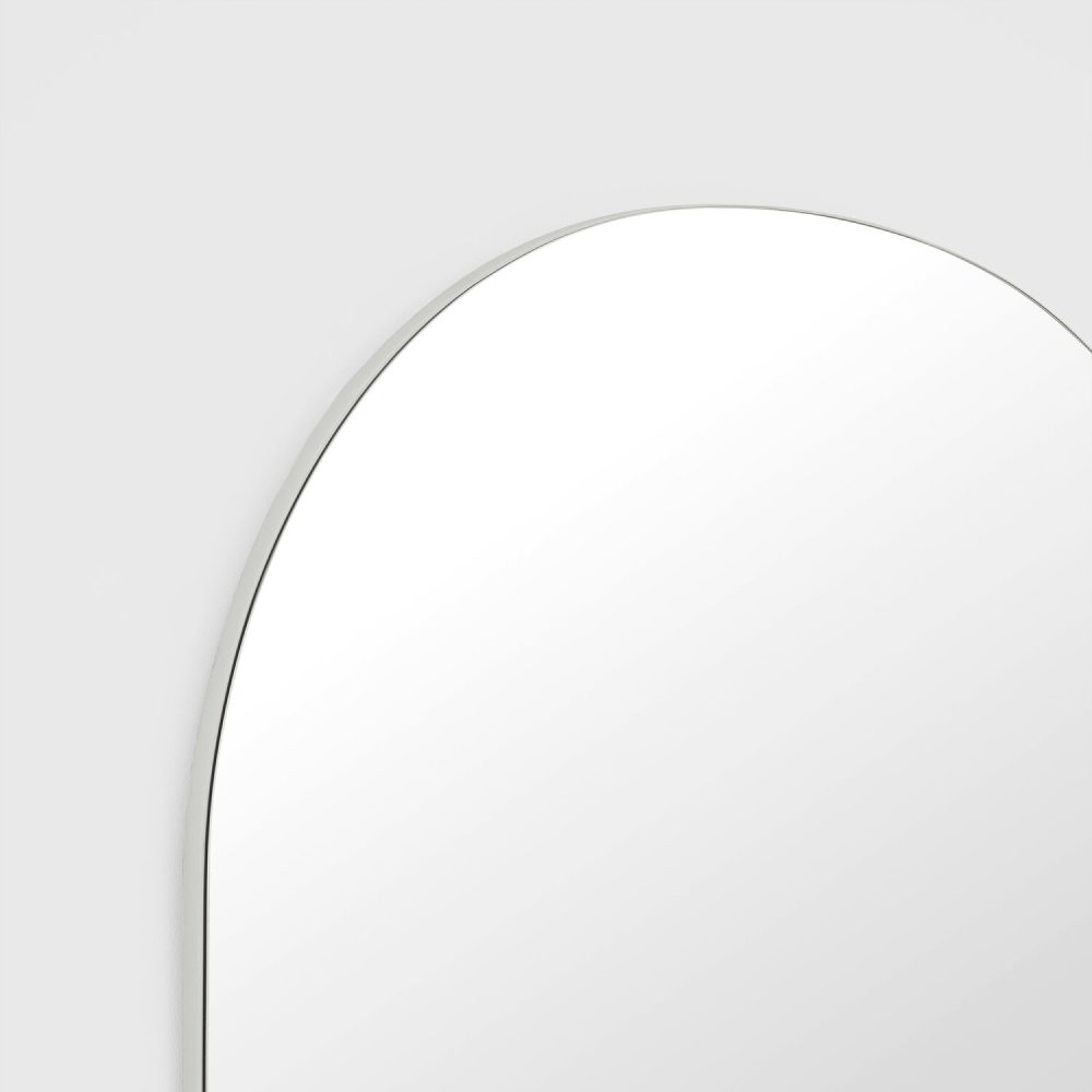 MIDDLE OF NOWHERE Miller Oval Mirror - White Wall Decor (60x75cm) - Perfect for Living Room, Bedroom & Entryway Decor