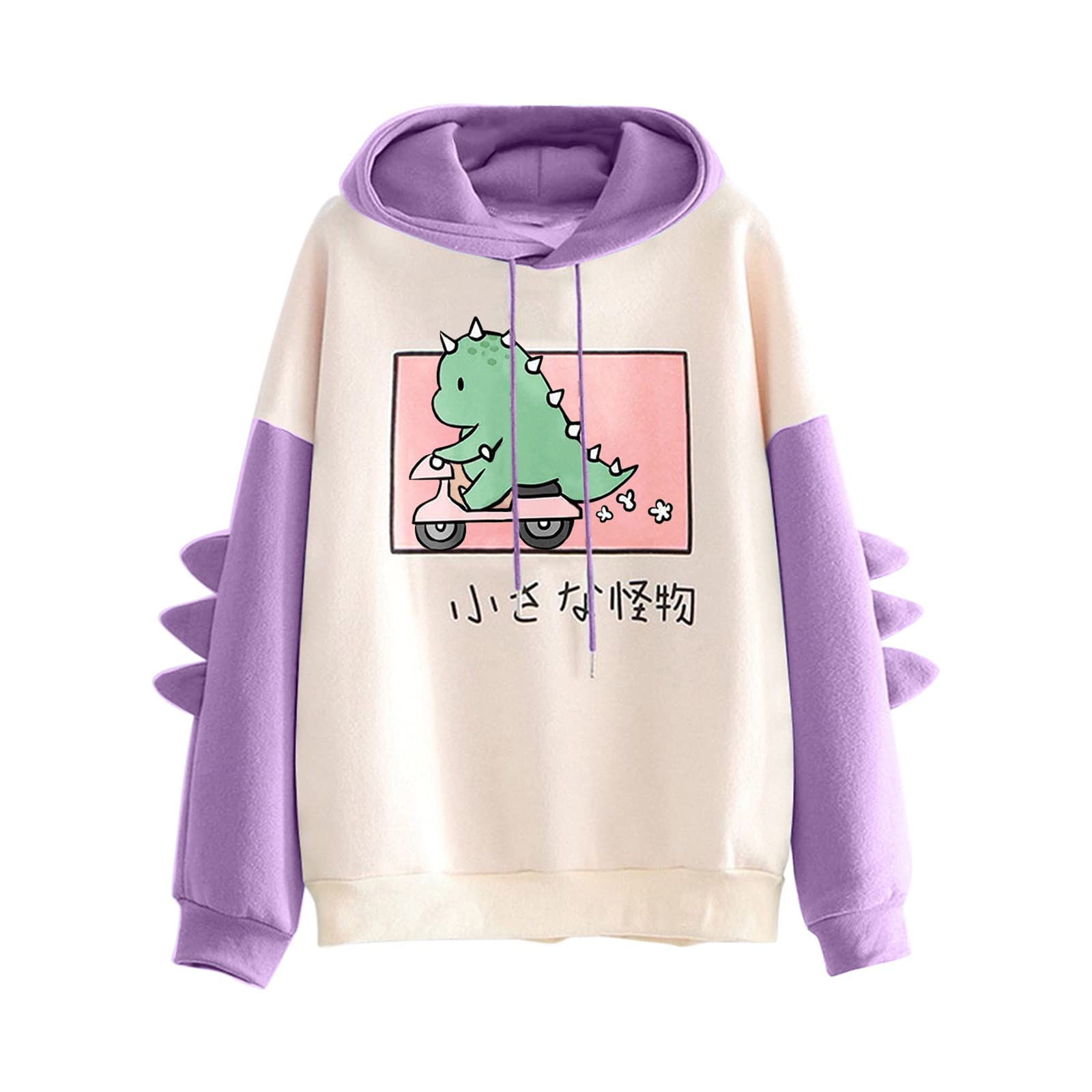 Dinosaur Graphic Print Women's Sweatshirt - Long Sleeve Casual Pullover for Everyday Wear, Street Style & Loungewear