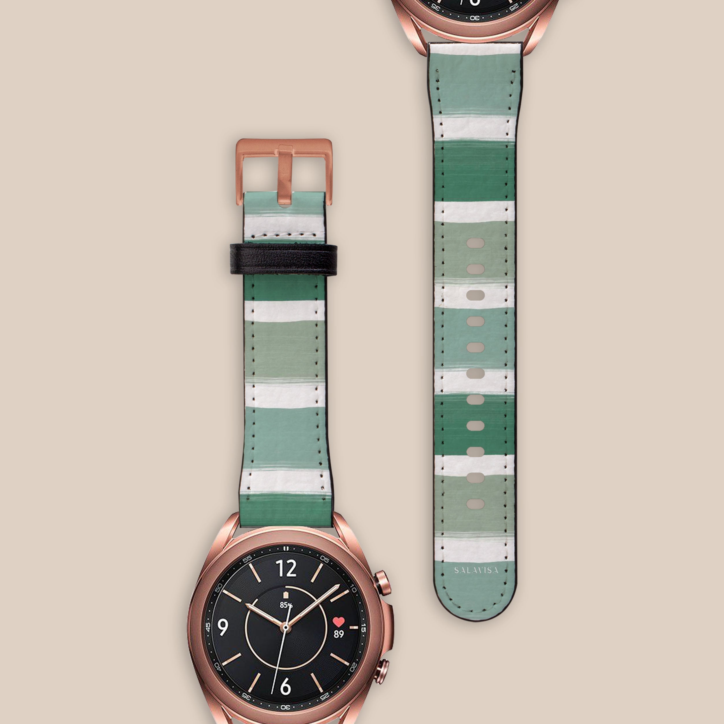 Premium Mint Green Galaxy Watch Band - Compatible with Samsung Galaxy Watch 4/5/6, Active 2, Gear S3 - Soft Silicone Strap for Comfort & Style - Perfect for Workouts, Running & Everyday Wear