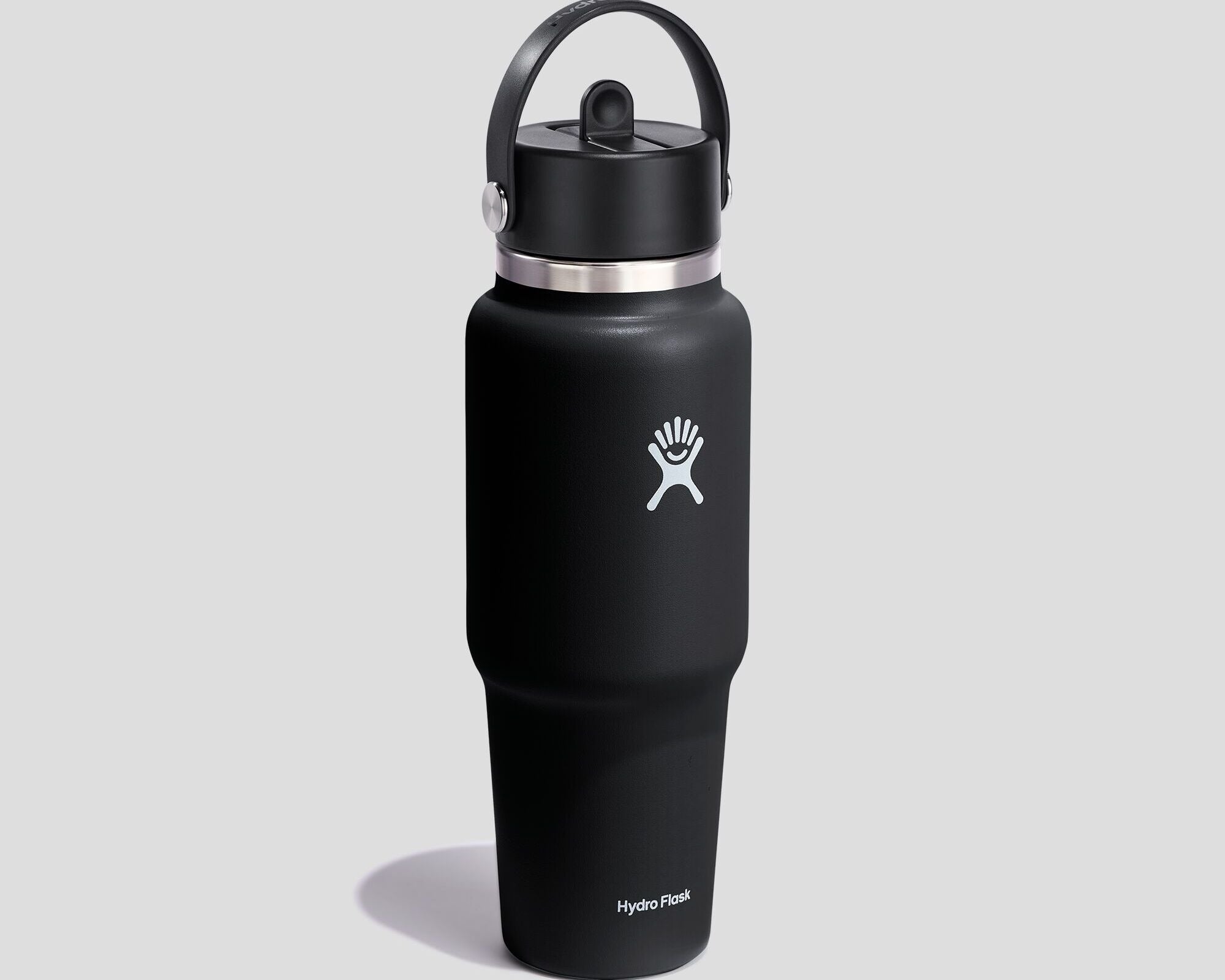 Hydro Flask 32oz Insulated Water Bottle with Flex Straw Lid - Leakproof, BPA-Free Stainless Steel Vacuum Flask for Travel, Hiking & Outdoor Activities - Black