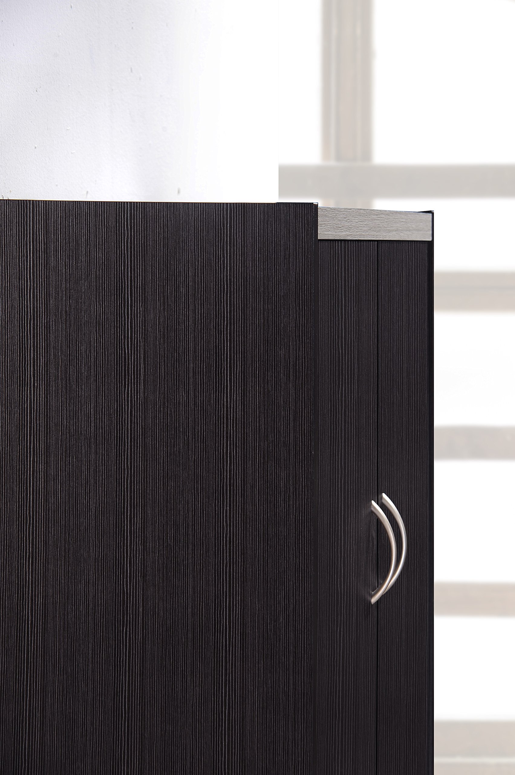 Hodedah 4-Door Kitchen Pantry Cabinet with Adjustable Shelves, Chocolate Finish - Perfect for Pantry Organization, Kitchen Storage & Small Space Solutions