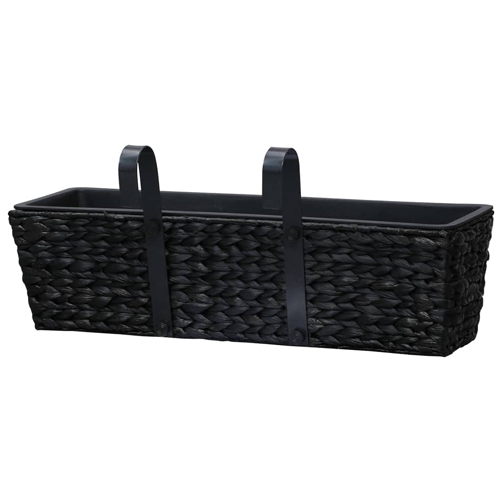 2-Pack Black Water Hyacinth Garden Planters Baskets - Perfect for Indoor & Outdoor Plants, Patio Decor, and Balcony Gardening