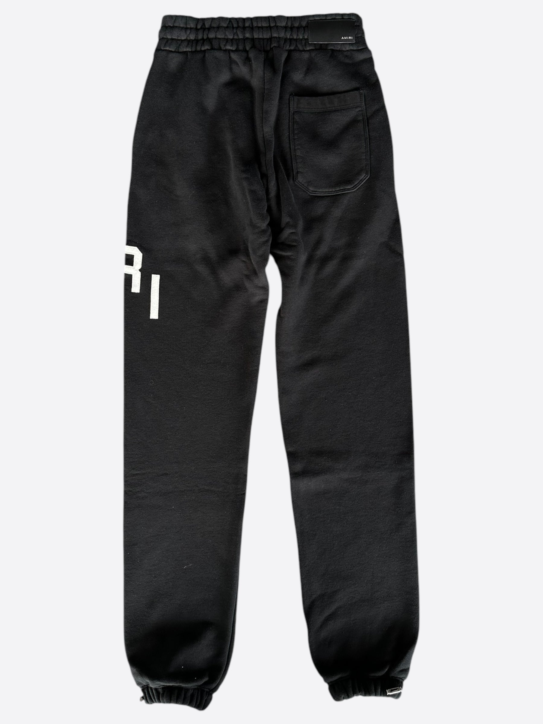 Amiri Black & White Hockey Logo Sweatpants for Men - Premium Cotton Joggers with Embroidered Design | Perfect for Casual Wear, Gym & Street Style