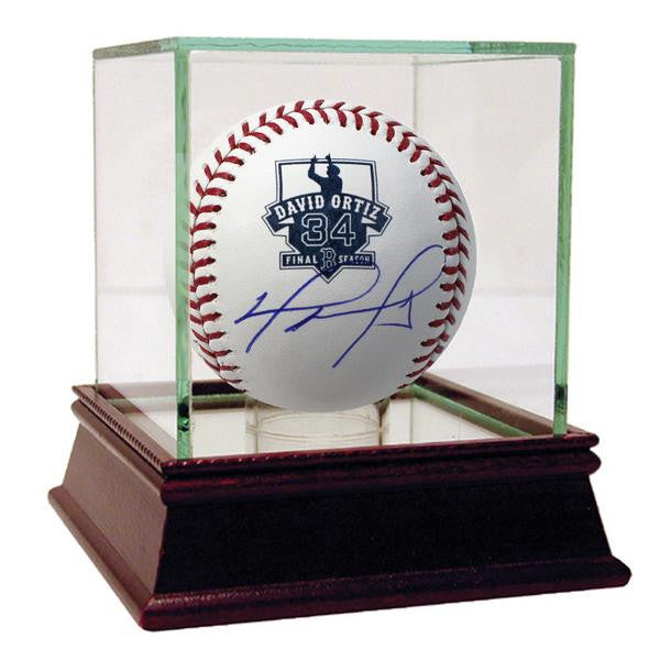 David Ortiz Autographed Retirement Logo Baseball - Certified by Fanatics Authentic - Perfect for Red Sox Fans, Collectors, and Sports Memorabilia Displays