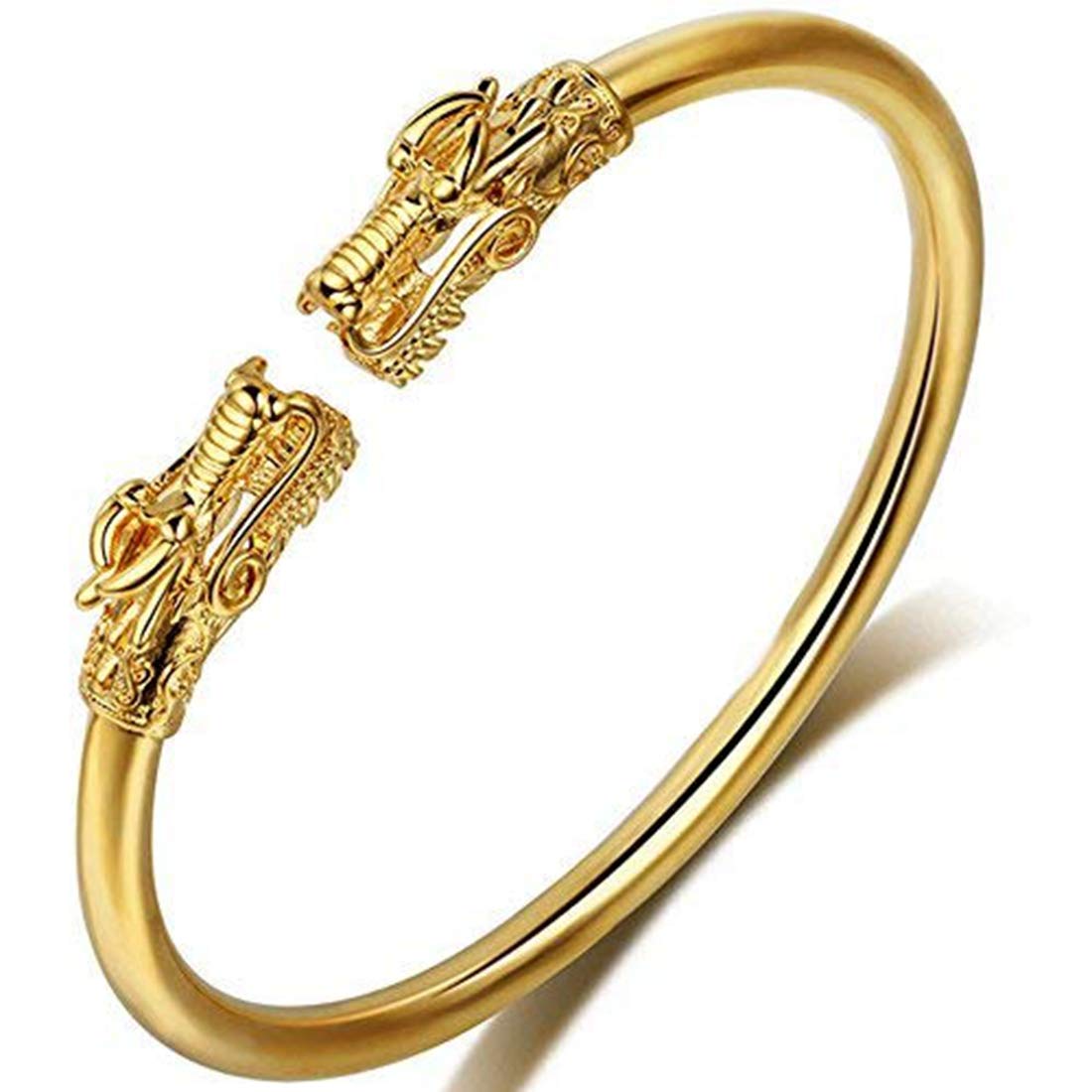 Loyoe Gold Plated Dragon Head Cuff Bangle Bracelet for Women - Elegant Gothic Boho Vintage Jewelry Gift for Her | Perfect for Halloween, Cosplay, Renaissance Fairs, Parties, Weddings & Date Nights | Stackable Statement Piece for Layering & Everyday Fashion Accessories | Great Gift Idea for Birthdays, Anniversaries & Special Occasions | Ideal for Gothic Fashion, Medieval Themed Events, and Boho Chic Outfits