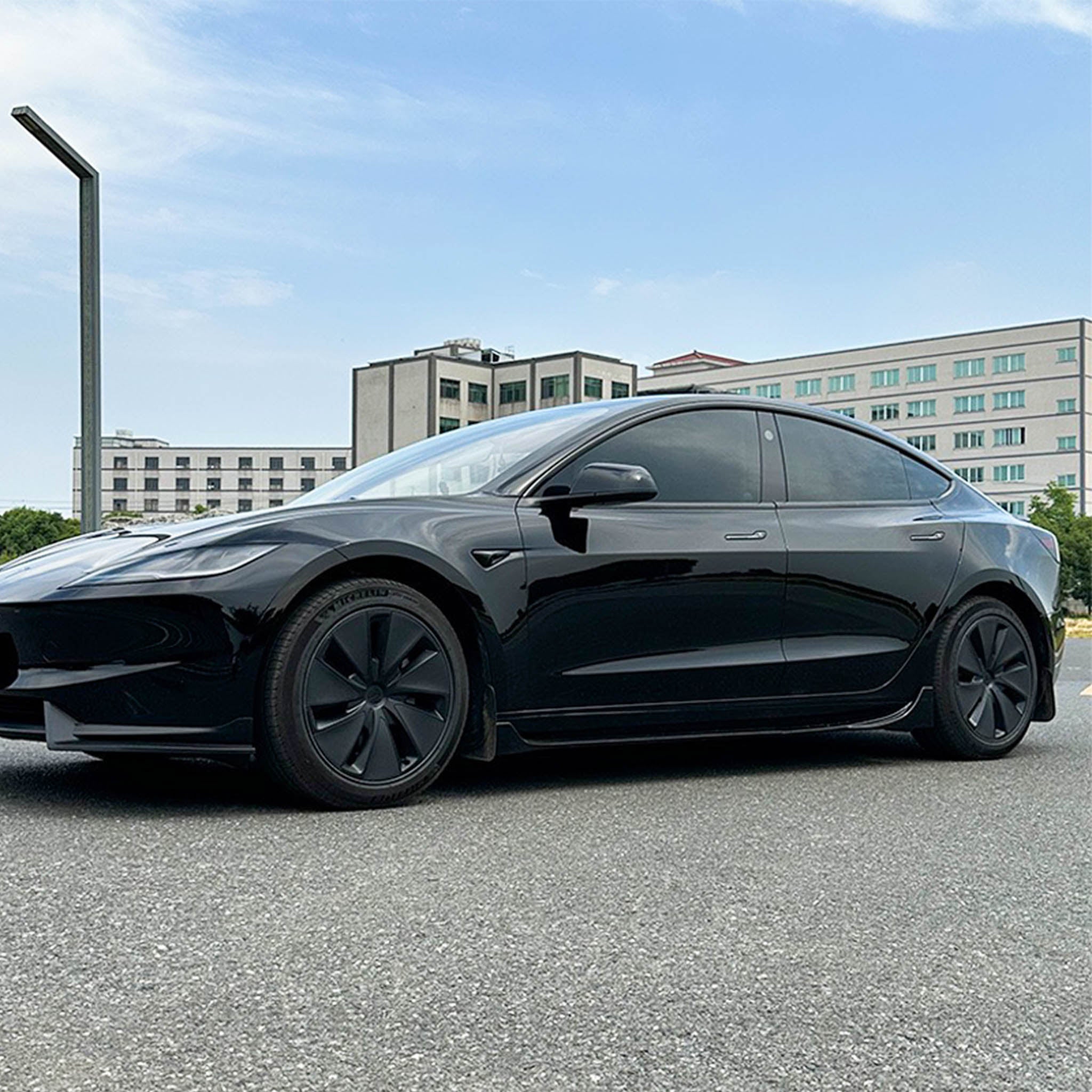 2017-2024 Tesla Model 3 Side Skirts - ABS Plastic Car Body Kit for Enhanced Aerodynamics & Sporty Style | Perfect for Street Racing & Car Shows