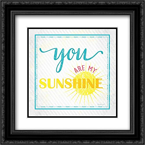 You Are My Sunshine - 15x15 Black Ornate Framed Double Matted Museum Art Print by Jennifer Pugh - Perfect for Living Room, Bedroom & Home Decor