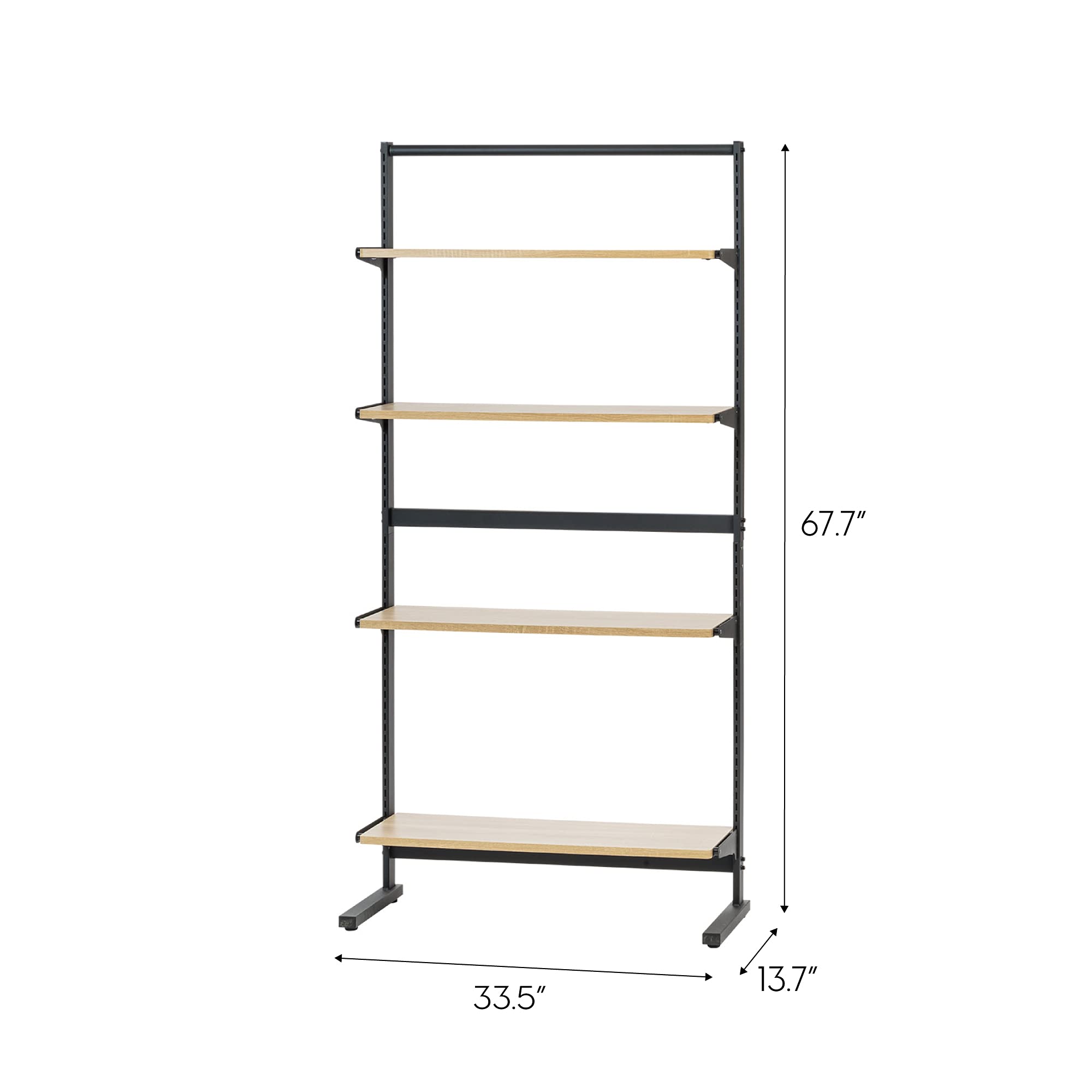 SWR-4 Adjustable Baker's Rack with Storage Shelves - Kitchen Coffee Station Organizer, Small Closet Storage Solution for Home & Office Use