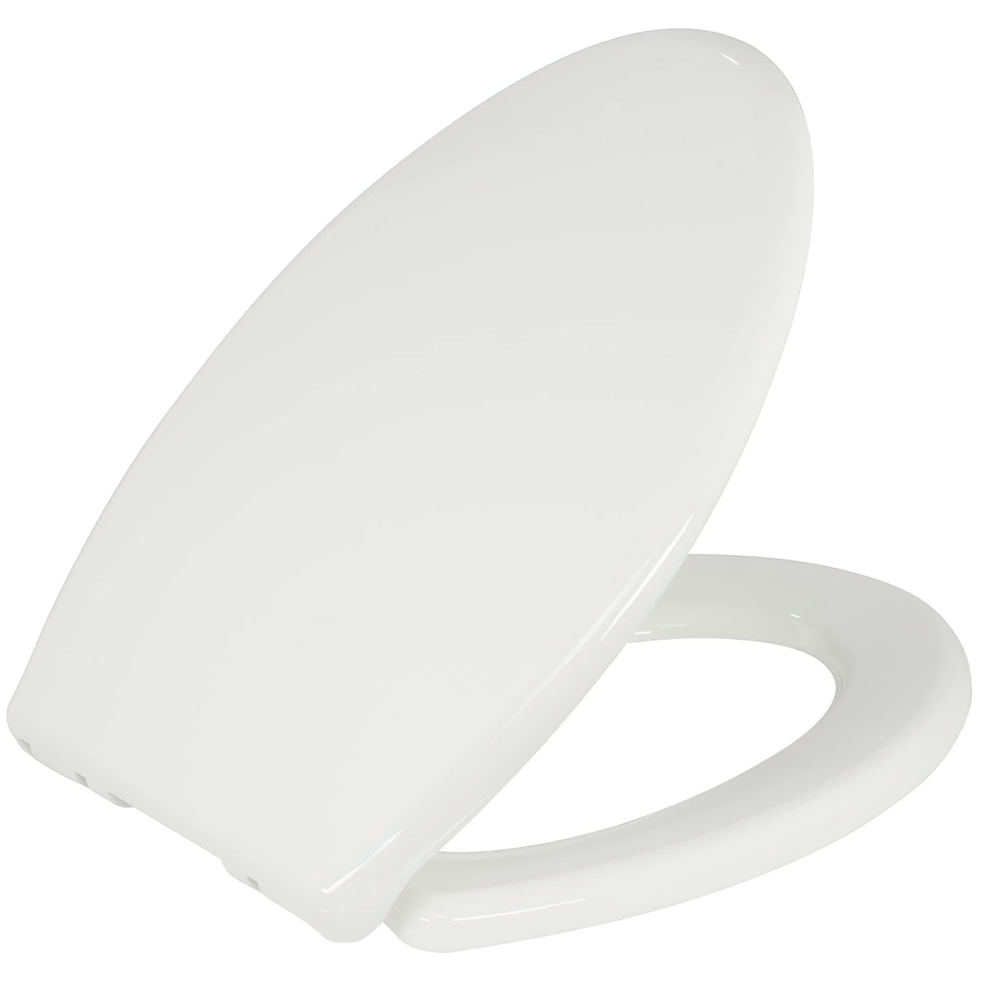 Slow Close Elongated Toilet Seat BR501-00 - White Durable Stain-Resistant Easy Clean Heavy Duty - Fits All Standard Toilet Brands - Perfect for Home, Office & Commercial Use - Executive Series