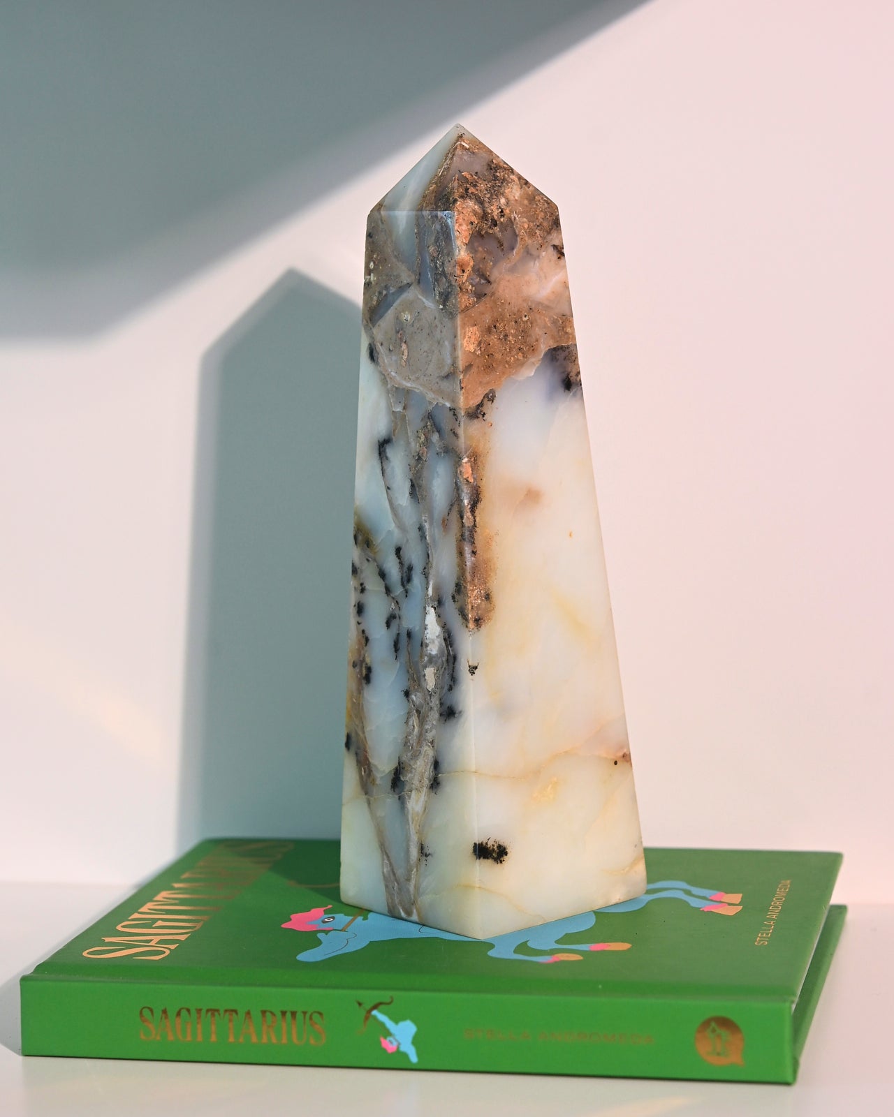 7 Inch Peruvian Blue Opal Tower - Genuine Healing Crystal for Meditation, Reiki & Home Decor | Natural Stone Spiritual Gift