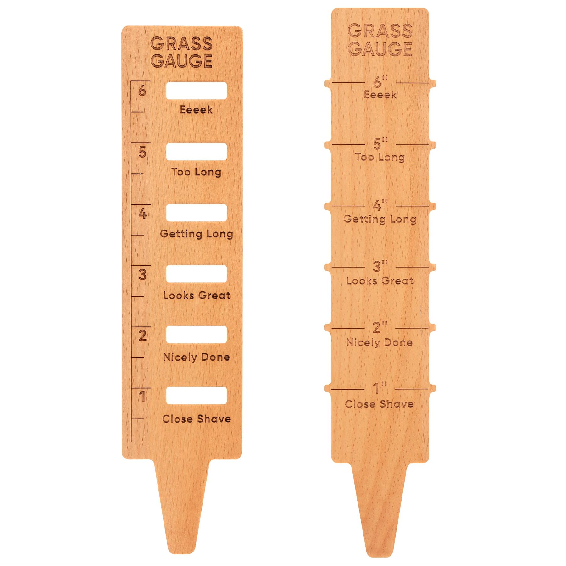 2PCS Wooden Grass Gauge Ruler - Outdoor Lawn Measurement Tool for Perfect Grass Trimming | Yard Care Essential with Height Indicator | Ideal Gardening Gift for Lawn Lovers | Perfect for Measuring Turf Height in Residential & Commercial Landscapes