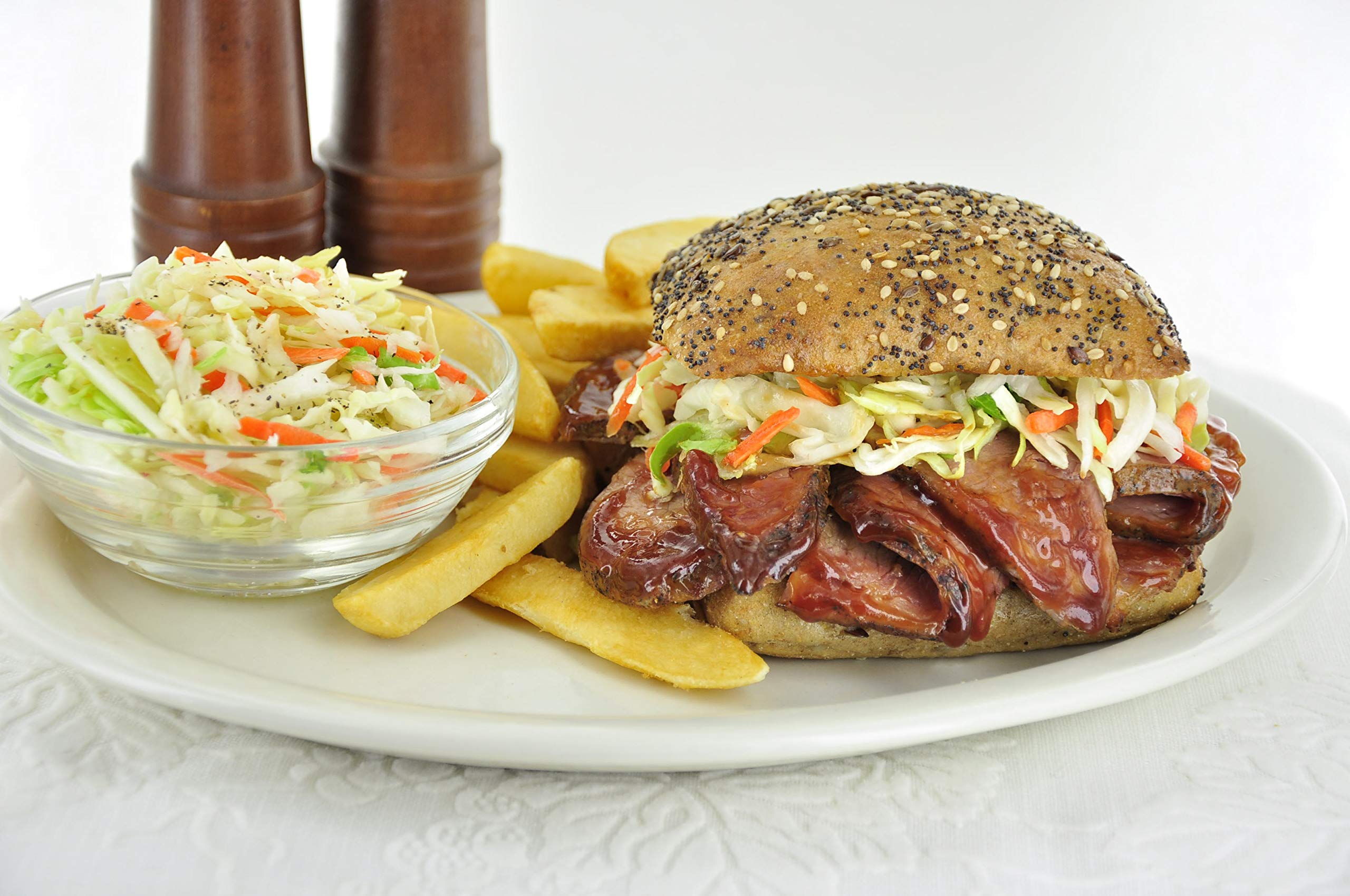 Burgers' Smokehouse Sliced Beef Brisket - Premium Signature Sauced 16 oz. Tray (4-Pack) | Ready-to-Eat Smoked Meat for BBQ, Sandwiches & Family Dinners