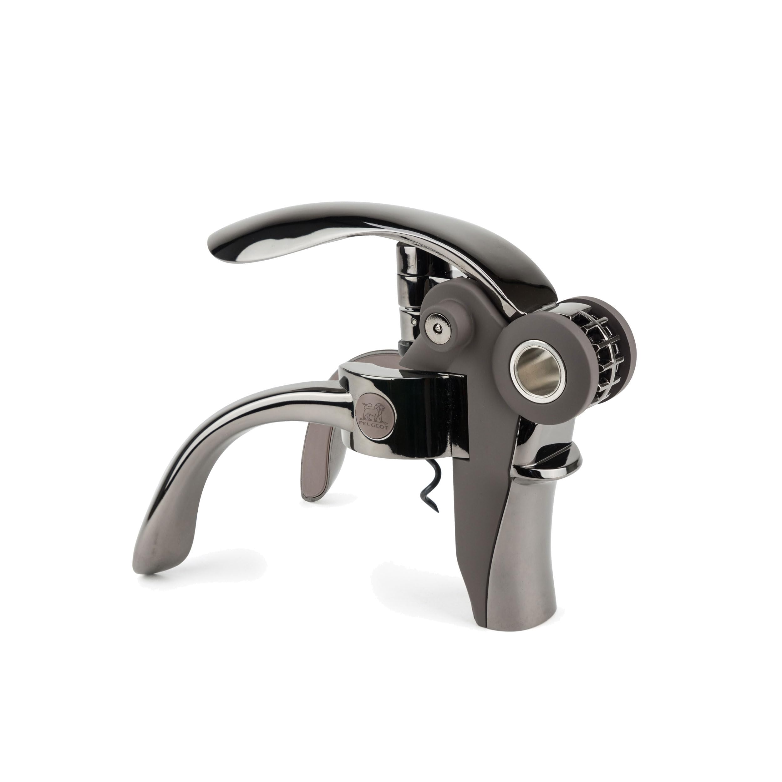 Premium Peugeot Baltaz Corkscrew - 5.5 Inch Basalt Black Lever-Style Wine Bottle Opener with Built-in Foil Cutter | Best Gift for Wine Enthusiasts, Dinner Parties & Home Bars | Ideal for Restaurants, Wine Tastings & Hosting | Perfect for Opening Red Wine, White Wine & Champagne Bottles at Home or Events