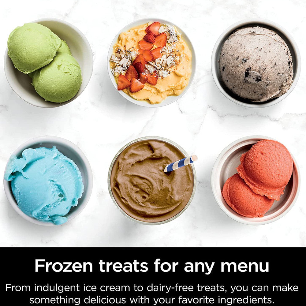 NINJA CREAMi NC301 Ice Cream Maker - Certified Refurbished with Home Essentials Warranty | Perfect for Homemade Gelato, Sorbet & Milkshakes