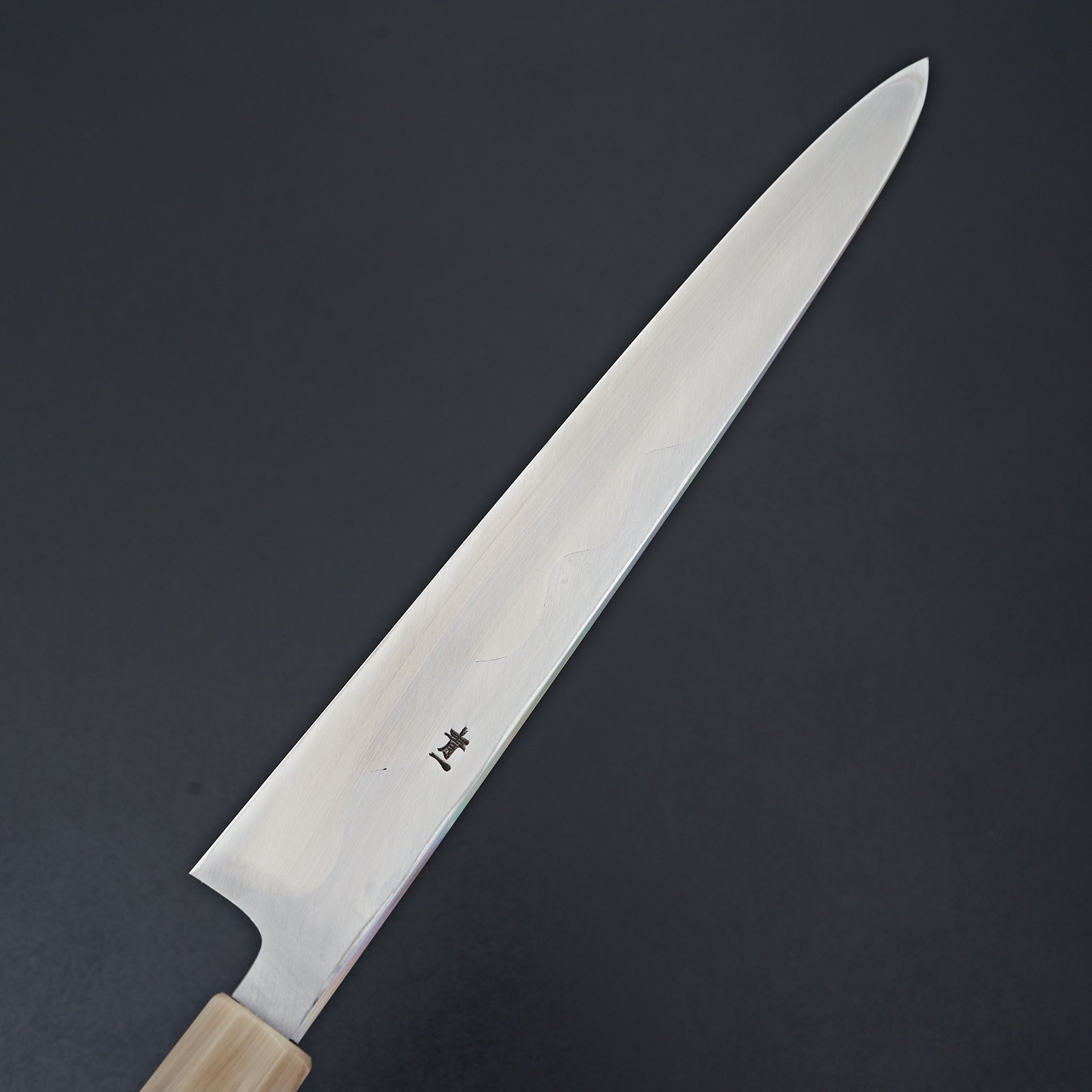 Premium Hitohira Tanaka Mosuke Blue #1 Yanagiba 300mm Sushi Knife - Ebony Wood Handle, Mirror Polished Blade with Saya Scabbard - Perfect for Sushi Chefs & Japanese Cuisine Preparation