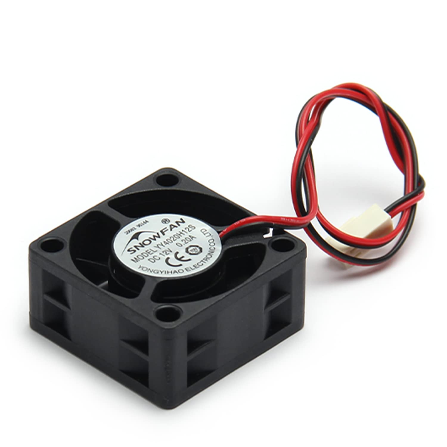 Fielect 12V Brushless DC Cooling Fan 40x40x20mm - Mini High-Speed Computer Case Fan with Long Life Sleeve Bearing, 0.2A (1 Pack) - Perfect for PC Cooling, Electronics Cooling, and DIY Projects