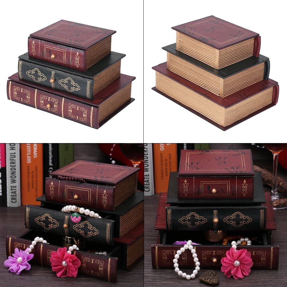 Elegant Book-Shaped Jewelry Gift Box - Premium Jewelry Storage Organizer Holder for Necklaces, Rings & Bracelets - Perfect for Wedding, Anniversary & Birthday Gifts