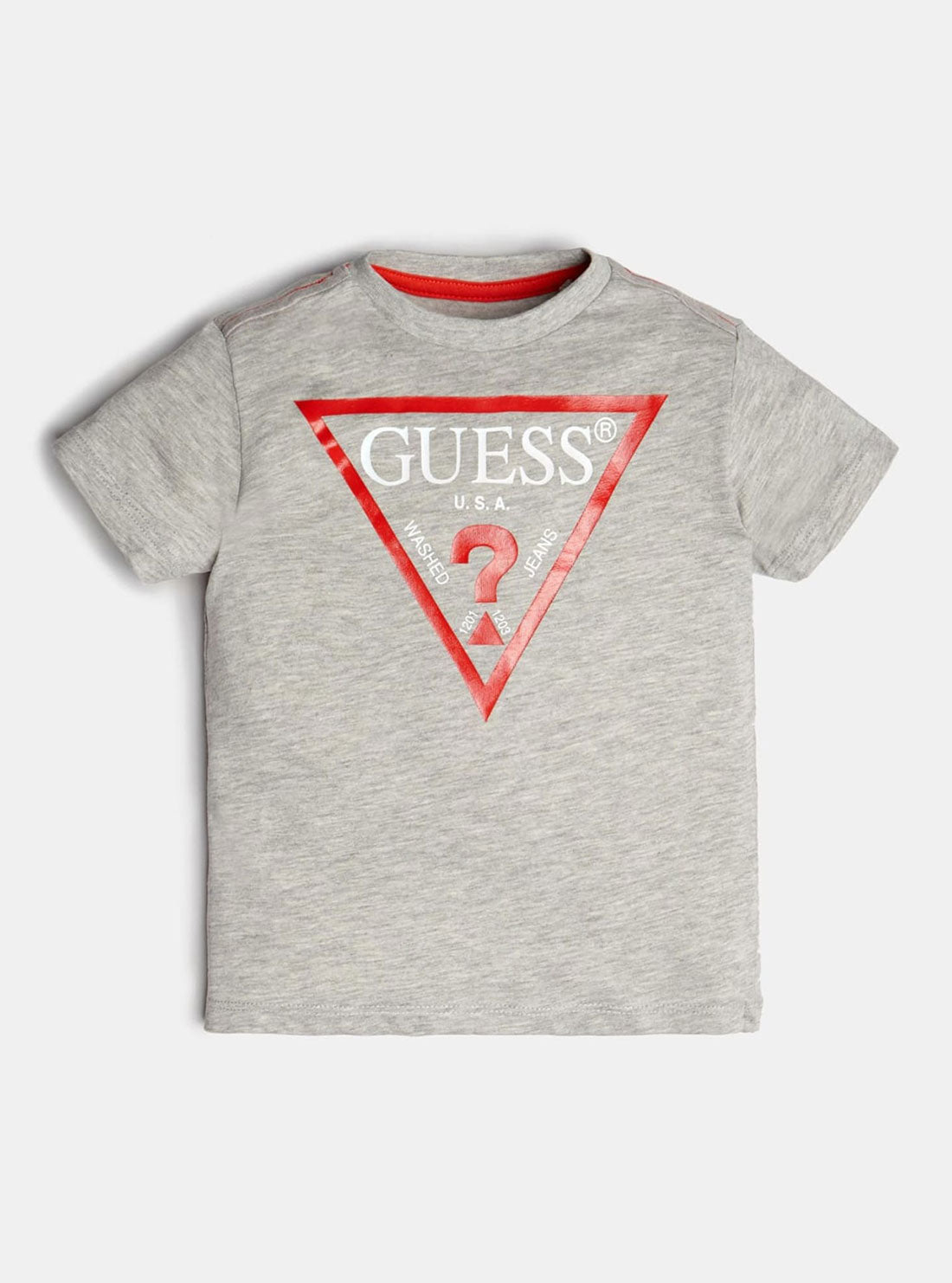 Grey Short Sleeve Triangle Logo T-Shirt for Men & Women | Soft Cotton Casual Tee | Perfect for Summer Outfits, Streetwear & Everyday Wear