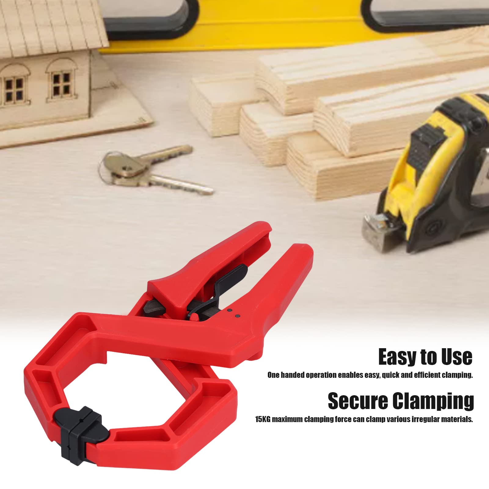 Durable Spring Clamp for Woodworking Projects - Heavy Duty Metal Clips for DIY, Carpentry & Crafting (Perfect for Gluing, Sanding & Holding Materials)