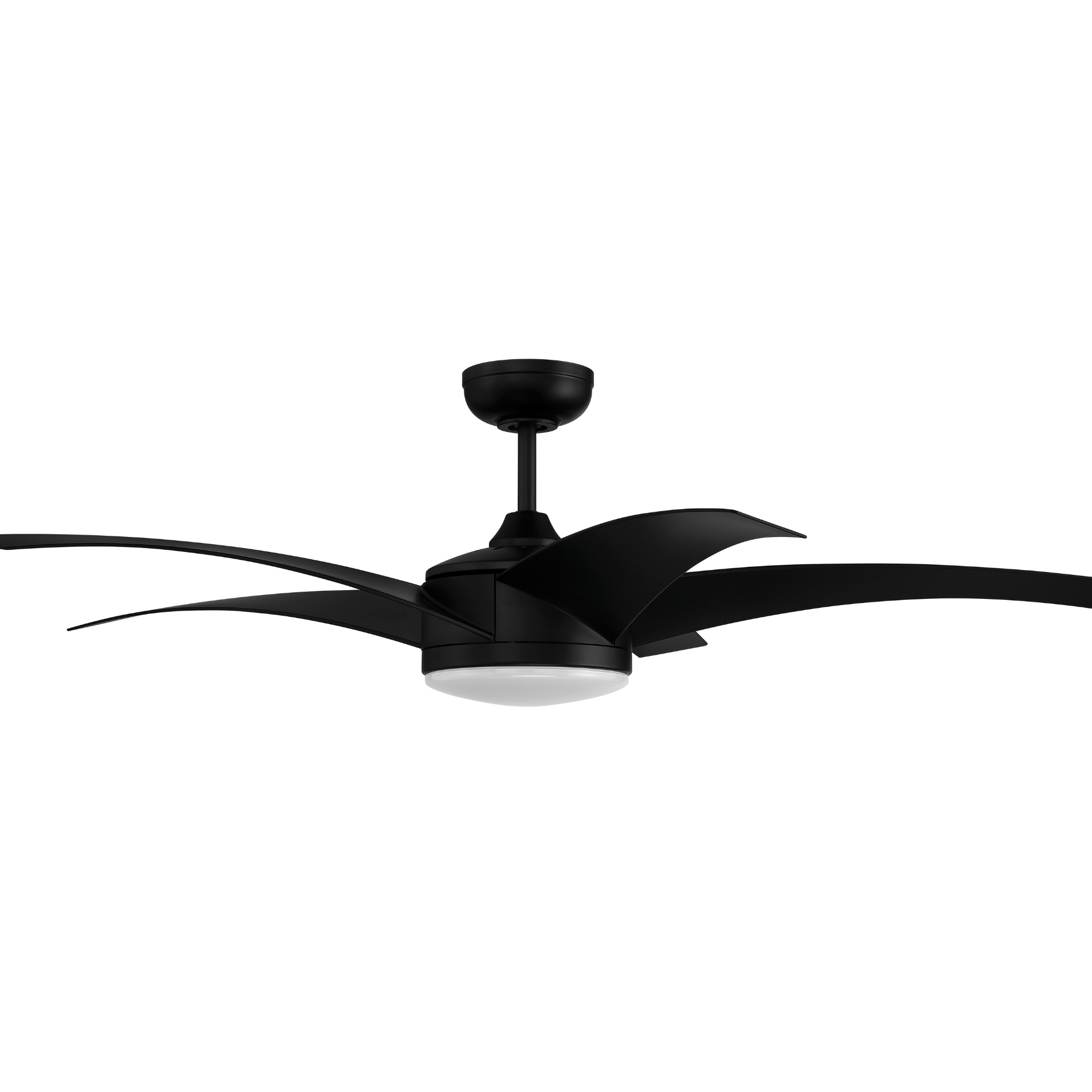 Craftmade 54 Inch Pursuit Ceiling Fan with Blades and Light Kit - Modern Indoor/Outdoor Cooling Solution for Living Room, Bedroom, and Patio