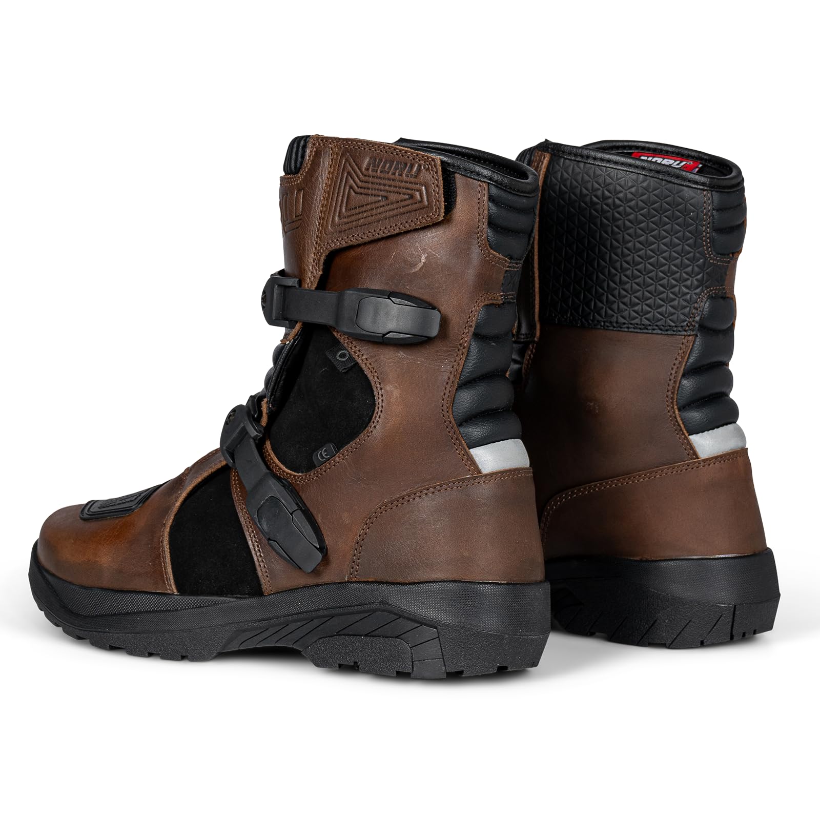 Noru Hakken Adventure Waterproof Motorcycle Boots for Men & Women - Durable Riding Boots with Slip-Resistant Sole - Perfect for Off-Road, Touring & Commuting