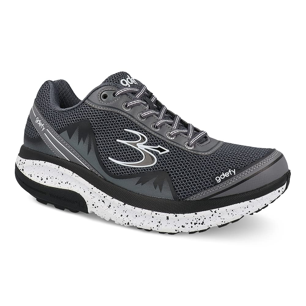 G-defy Mighty Walk Men's Orthopedic Shoes - Wide Width Arch Support for Walking, Running & Standing - Diabetic Foot Pain Relief with Free Custom Orthotics (A5500) - Ideal for Work, Travel & Daily Comfort