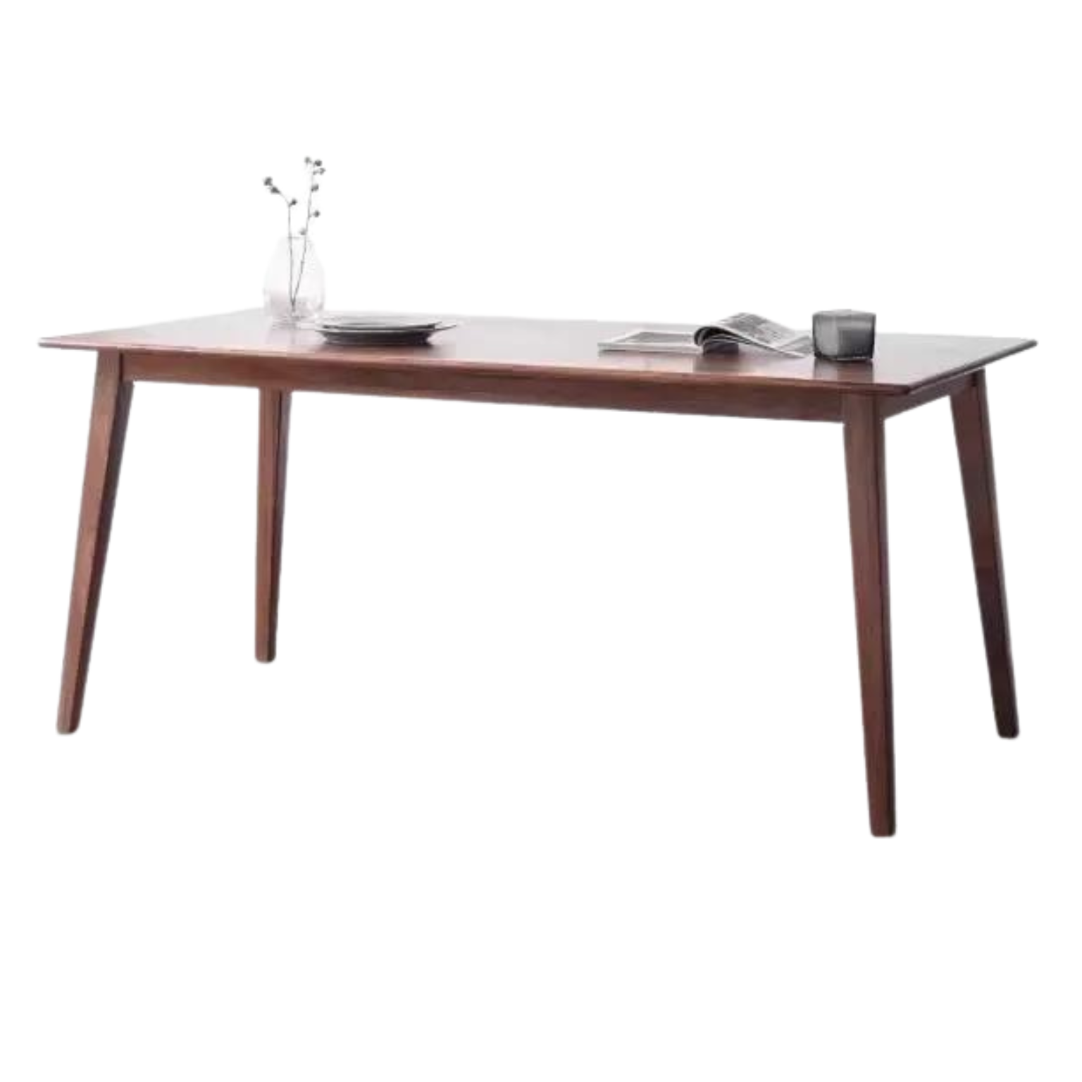62.9x31.4x29.1 inch / 160x80x74cm / Rich Dark Walnut color / Dining table