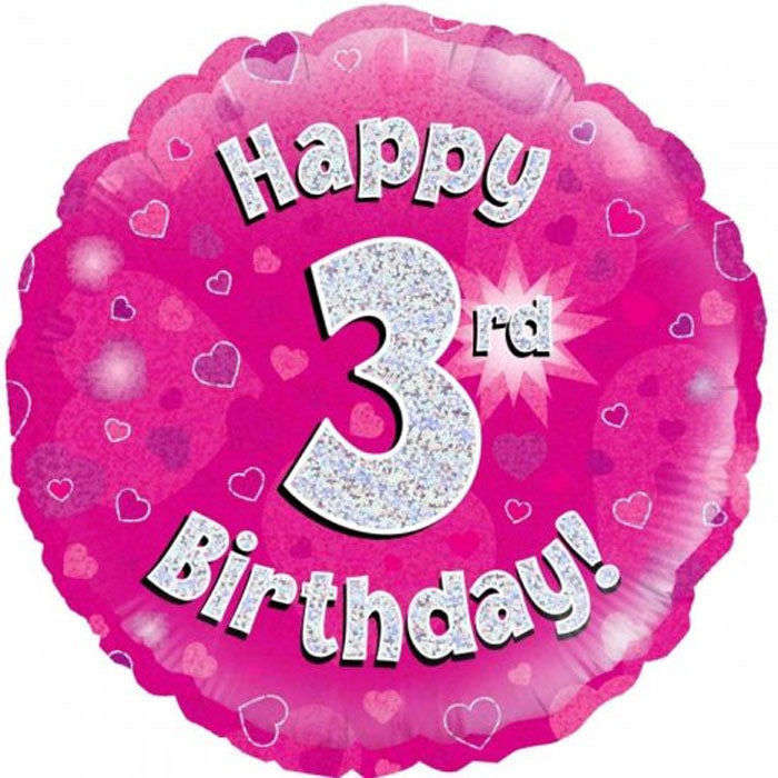 Pink Holographic Milestone Birthday Foil Balloons - 24 Pack for 1st, 16th, 21st, 30th, 40th, 50th Birthday Party Decorations - Perfect for Baby Showers, Anniversaries & Special Celebrations