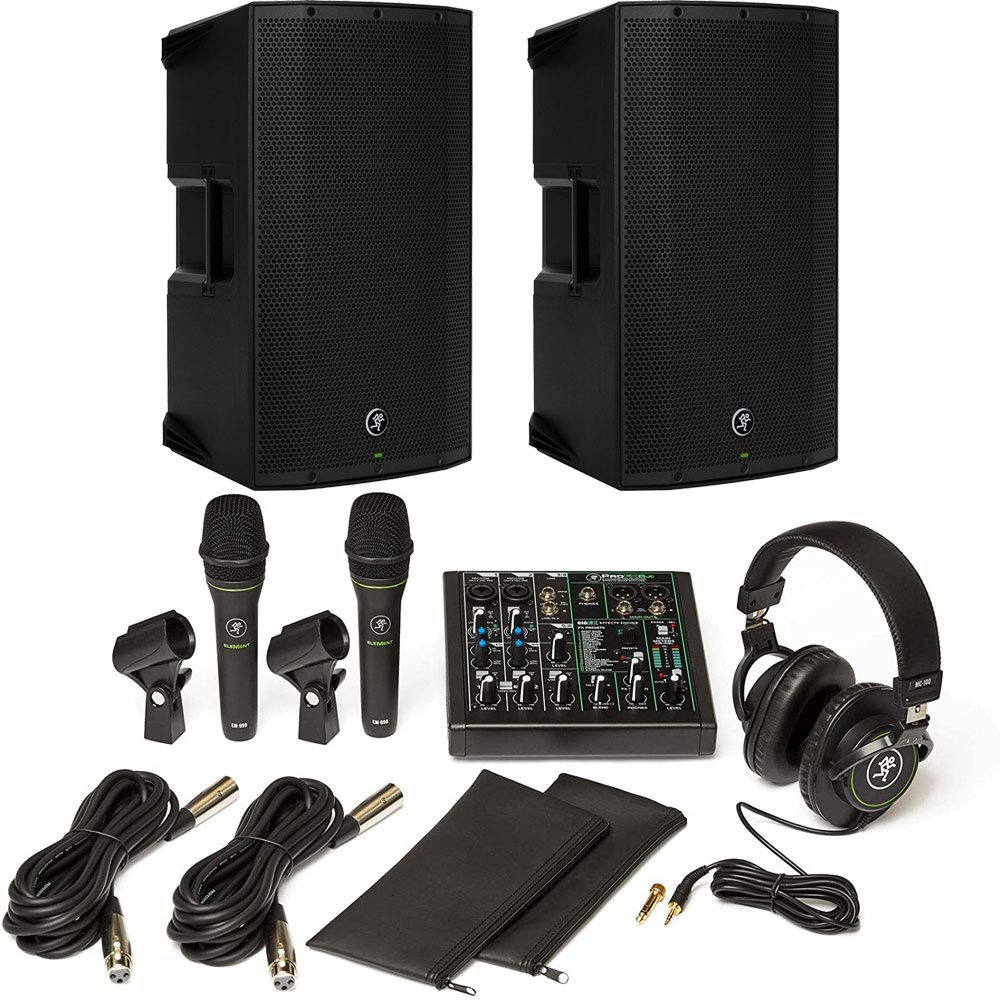 Mackie Performer Bundle with 8-Channel Mixer, 2 Microphones & Thump12A 1300W 12