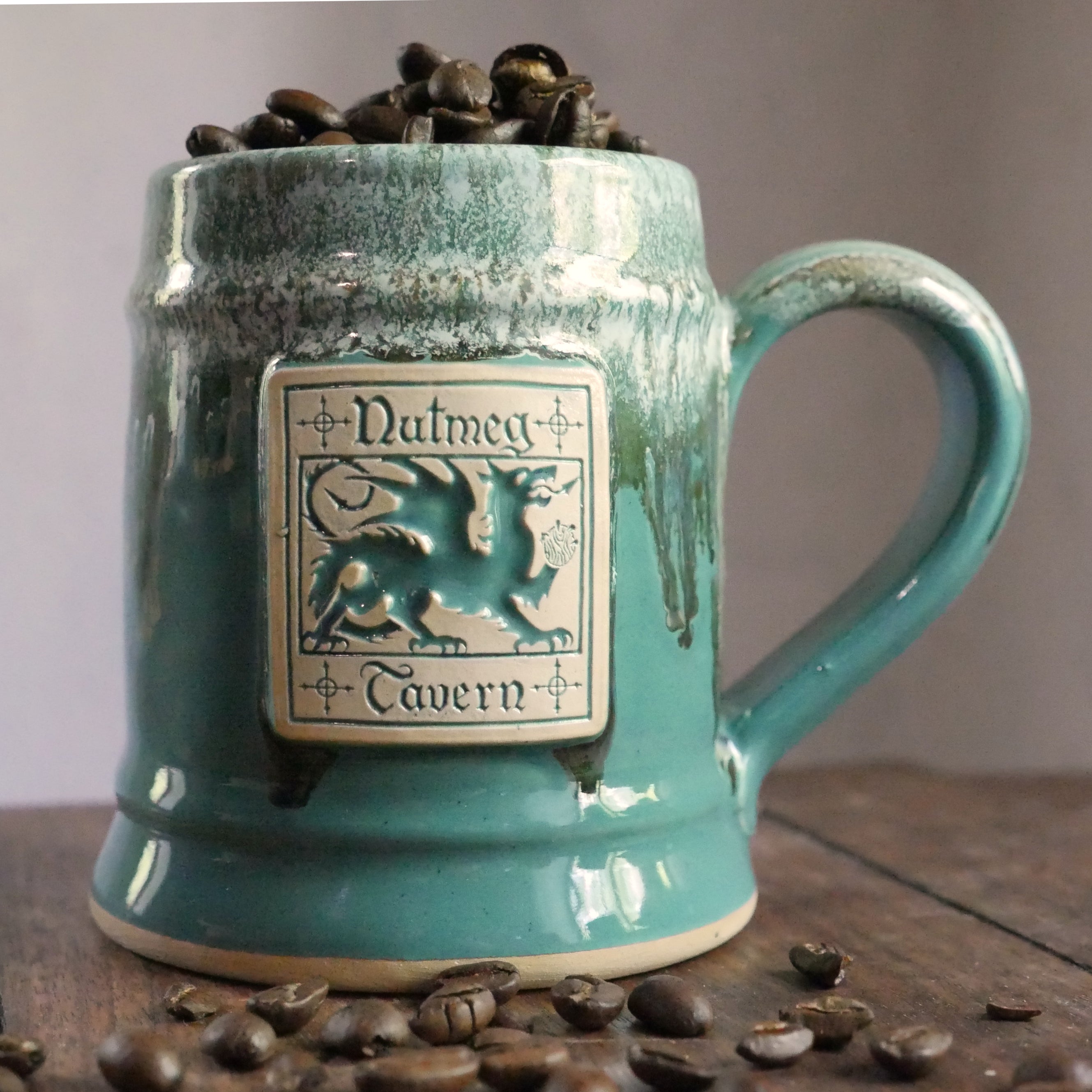 Handmade Nutmeg Tavern Mug - Ceramic Coffee Cup with Handle for Hot & Cold Drinks - Perfect for Coffee, Tea, Beer or Home Decor - Great Gift for Kitchen, Office or Camping Use