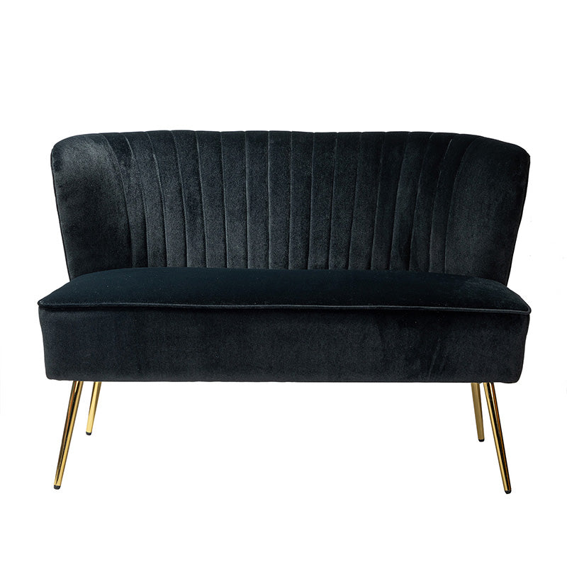 Bariana Velvet Loveseat - Soft & Luxurious Small Couch for Living Room, Bedroom, or Office - Perfect for Cozy Seating & Home Decor