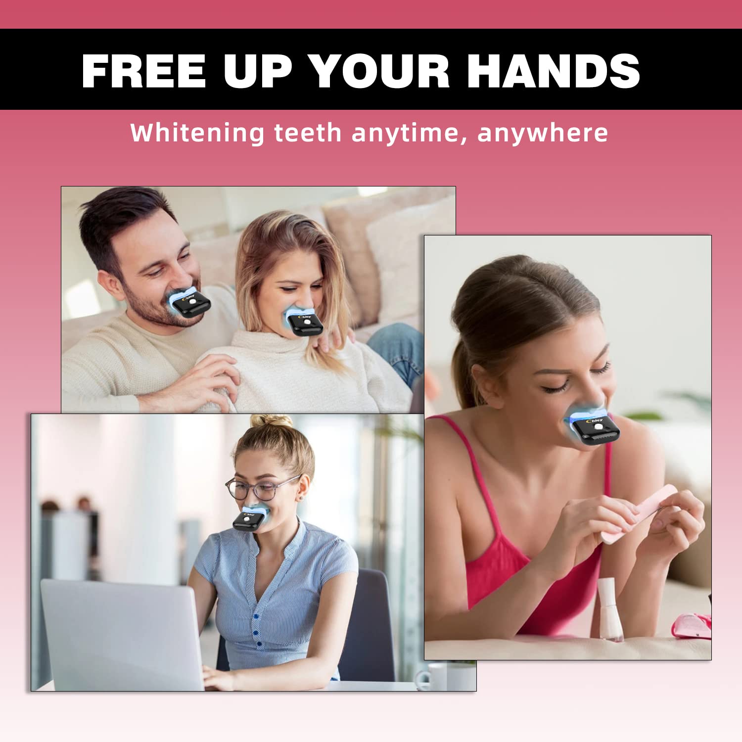 CHICY Teeth Whitening Kit with LED Light - Professional Home Dental Whitening System, Carbamide Peroxide Gel & Custom Trays for Safe & Fast Results - Brighten Smile for Weddings, Job Interviews & Special Occasions