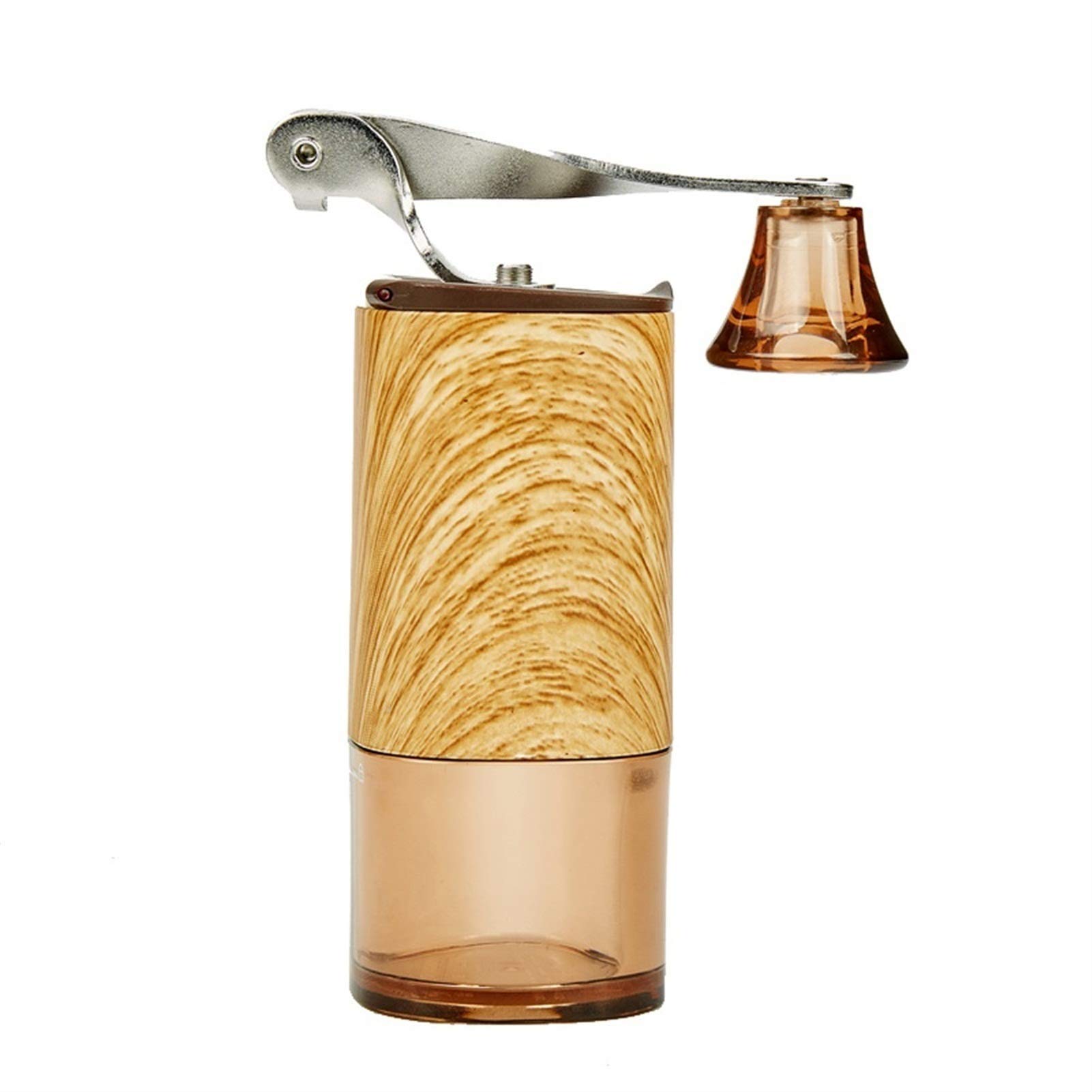 Premium Manual Coffee Grinder with Ceramic Burrs - Portable Hand Crank Mill with 2 Glass Jars & Stainless Steel Handle - Perfect for Espresso, French Press, Camping, Travel & Home Brewing
