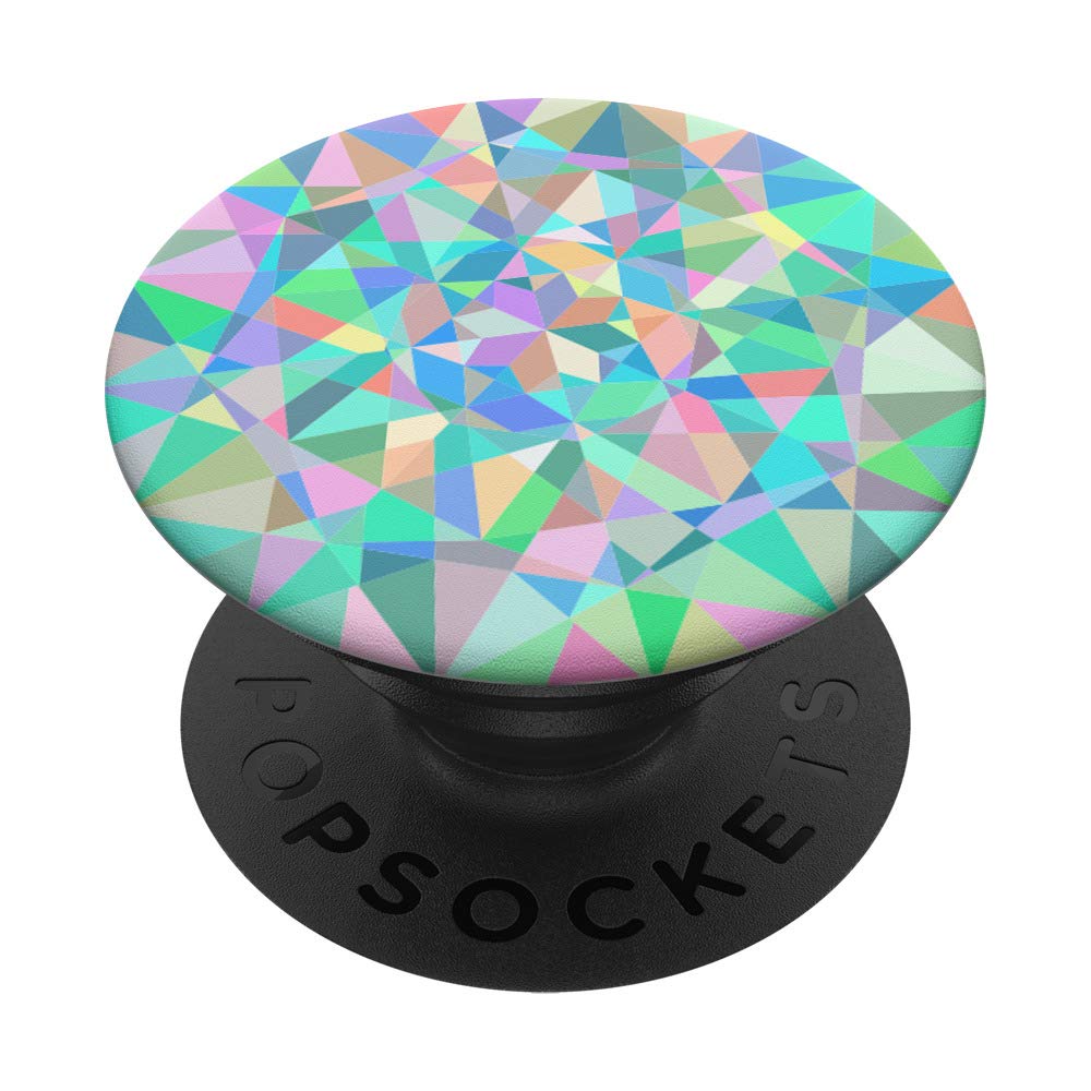 Swappable Teal & Pink Pattern PopGrip for Phones & Tablets - Stylish Phone Grip & Stand for Secure Handling & Hands-Free Viewing